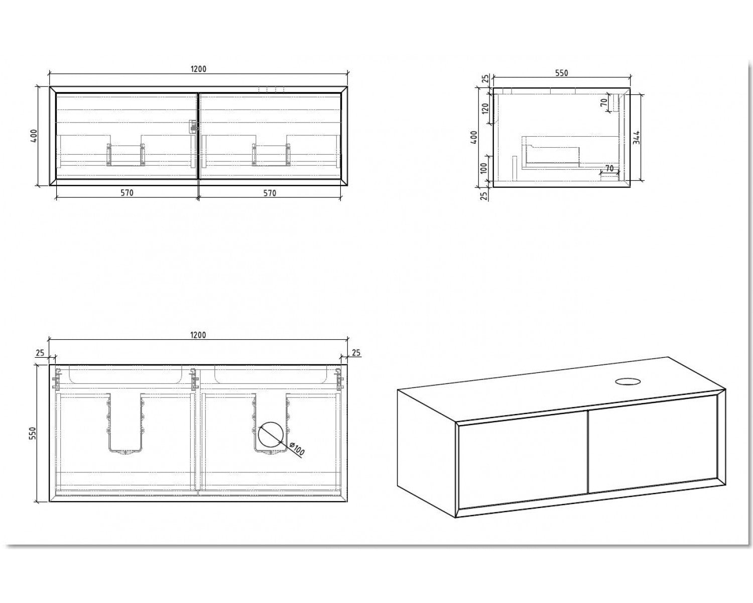 Bad Unterschrank - Cardiff