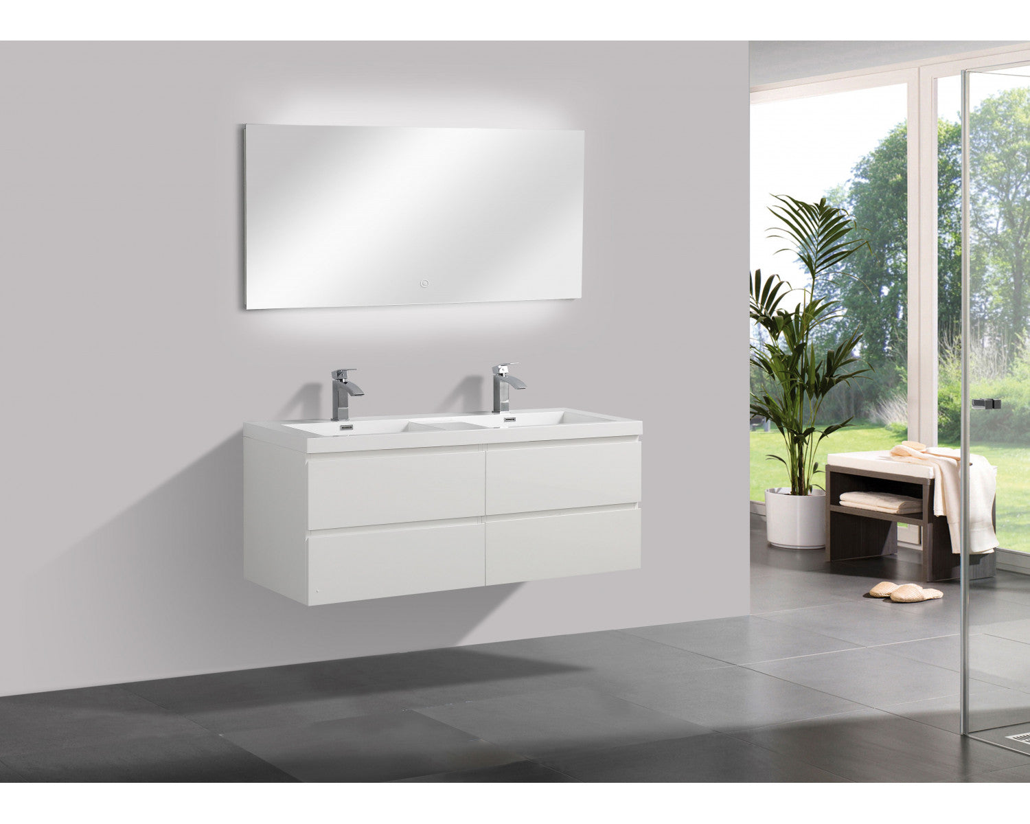 Badezimmer Unterschrank mit Doppelwaschtisch - Liverpool 2