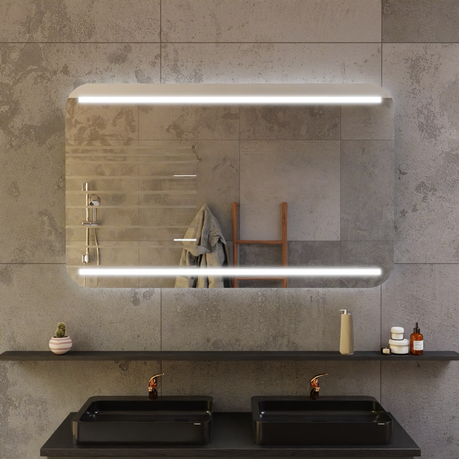 LED Spiegel mit abgerundeten Ecken - Göttingen 2