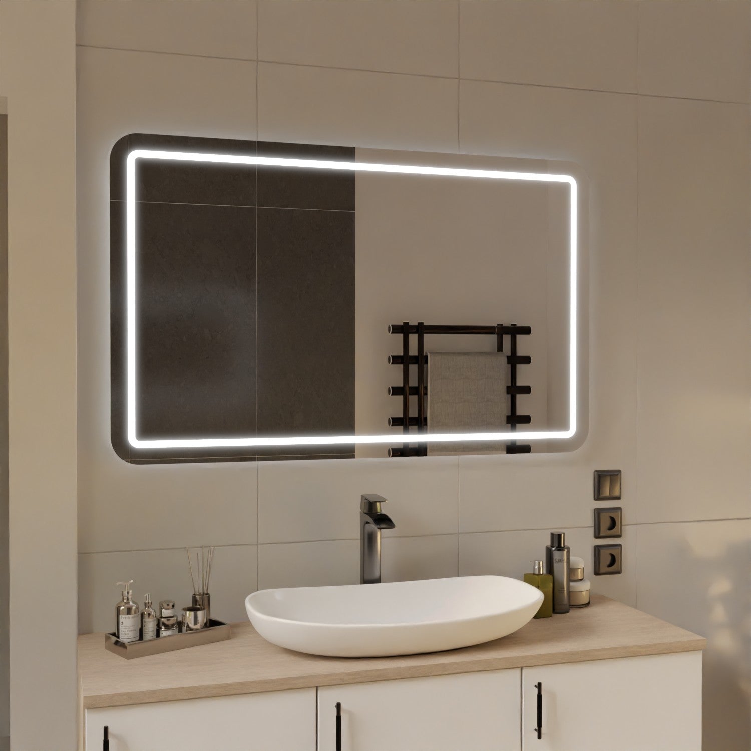 Badezimmerspiegel nach Maß Ecken abgerundet - Hildesheim 2