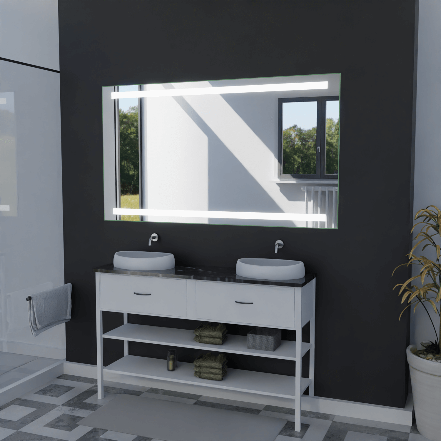 LED bathroom mirror - Karlsruhe