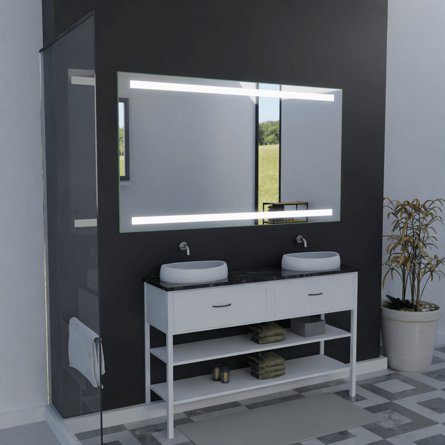 LED bathroom mirror - Karlsruhe