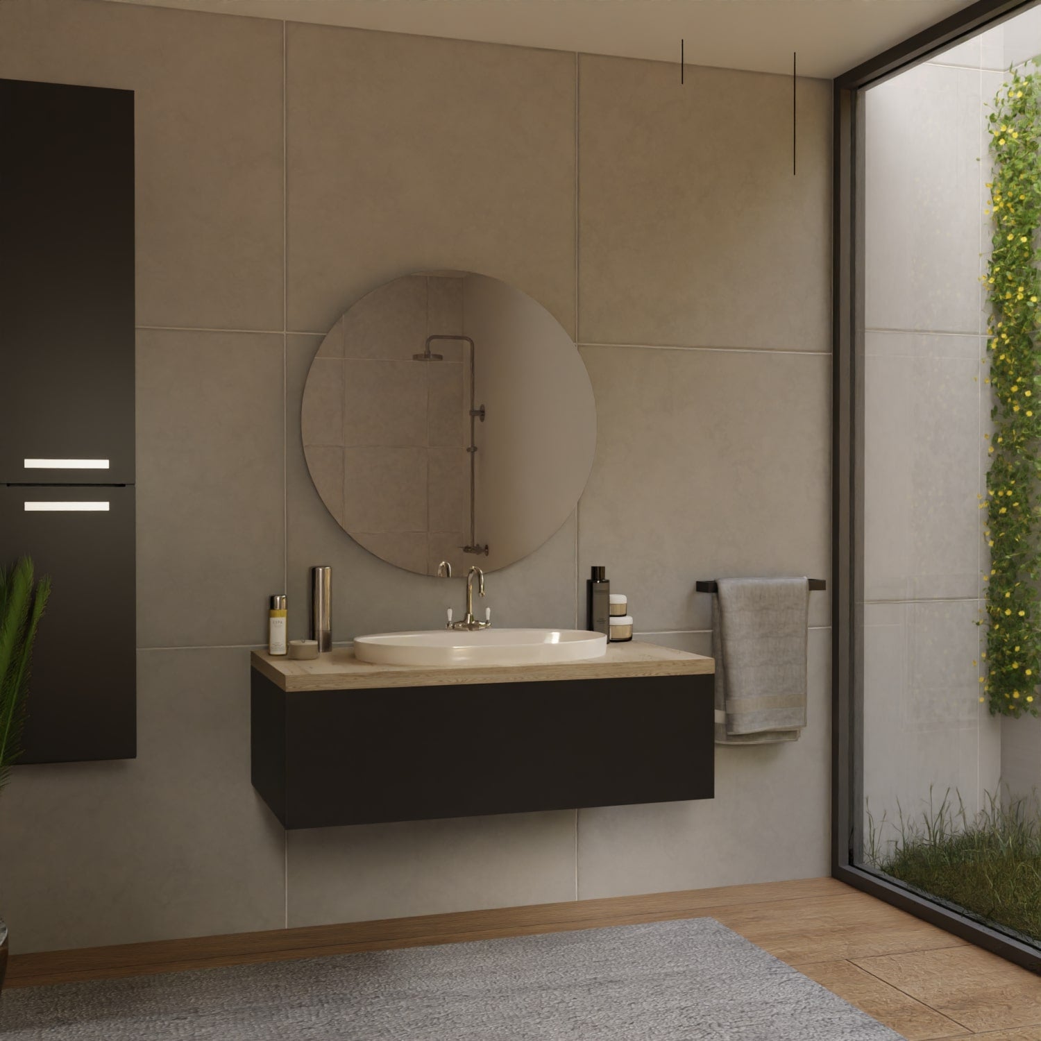 Runder Spiegel Wiesbaden ohne Beleuchtung