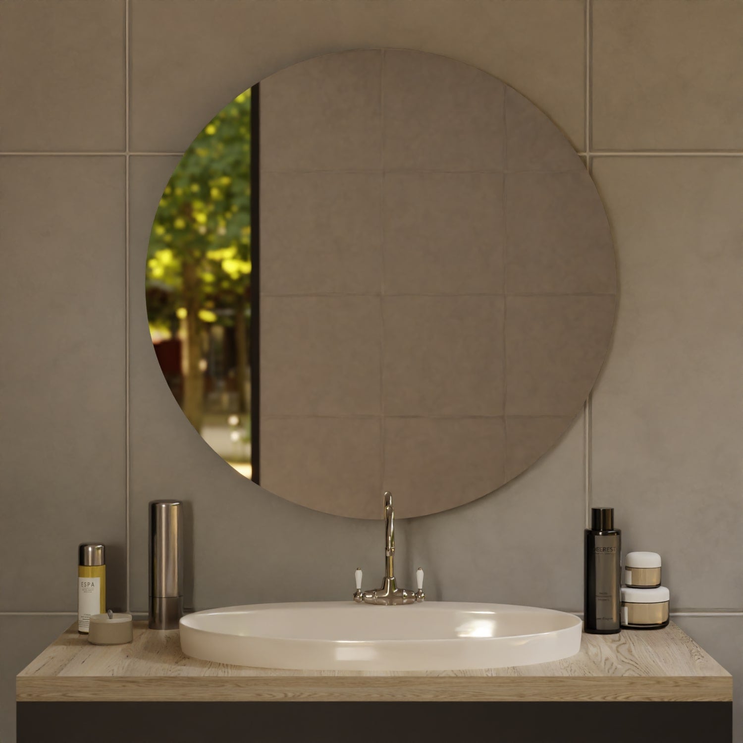 Runder Spiegel Wiesbaden ohne Beleuchtung