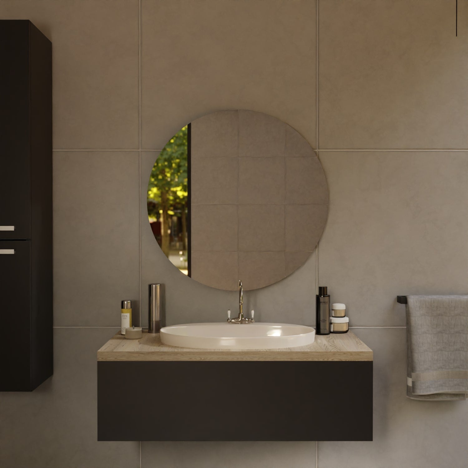 Runder Spiegel Wiesbaden ohne Beleuchtung