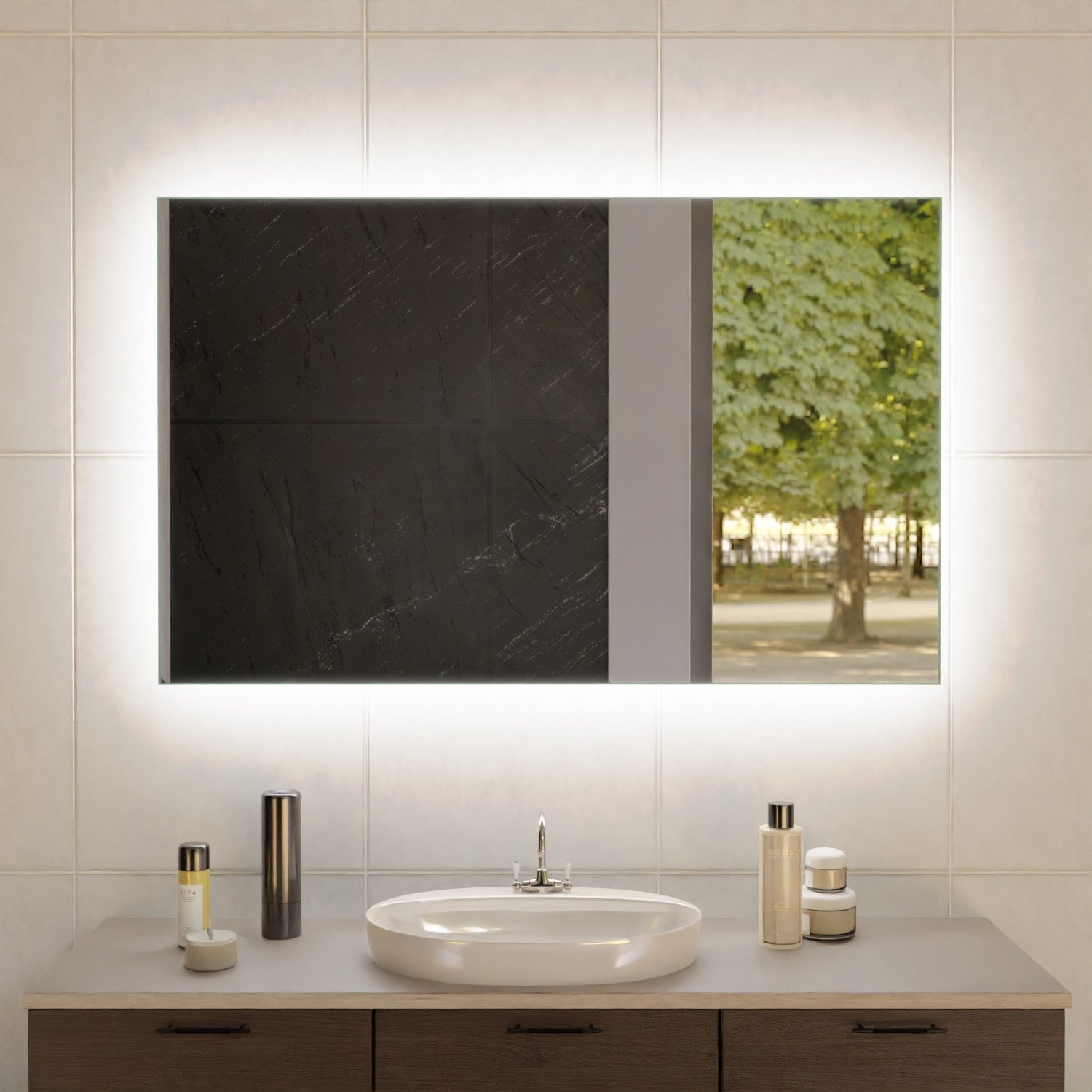 Spiegel Wuppertal mit Hintergrundbeleuchtung