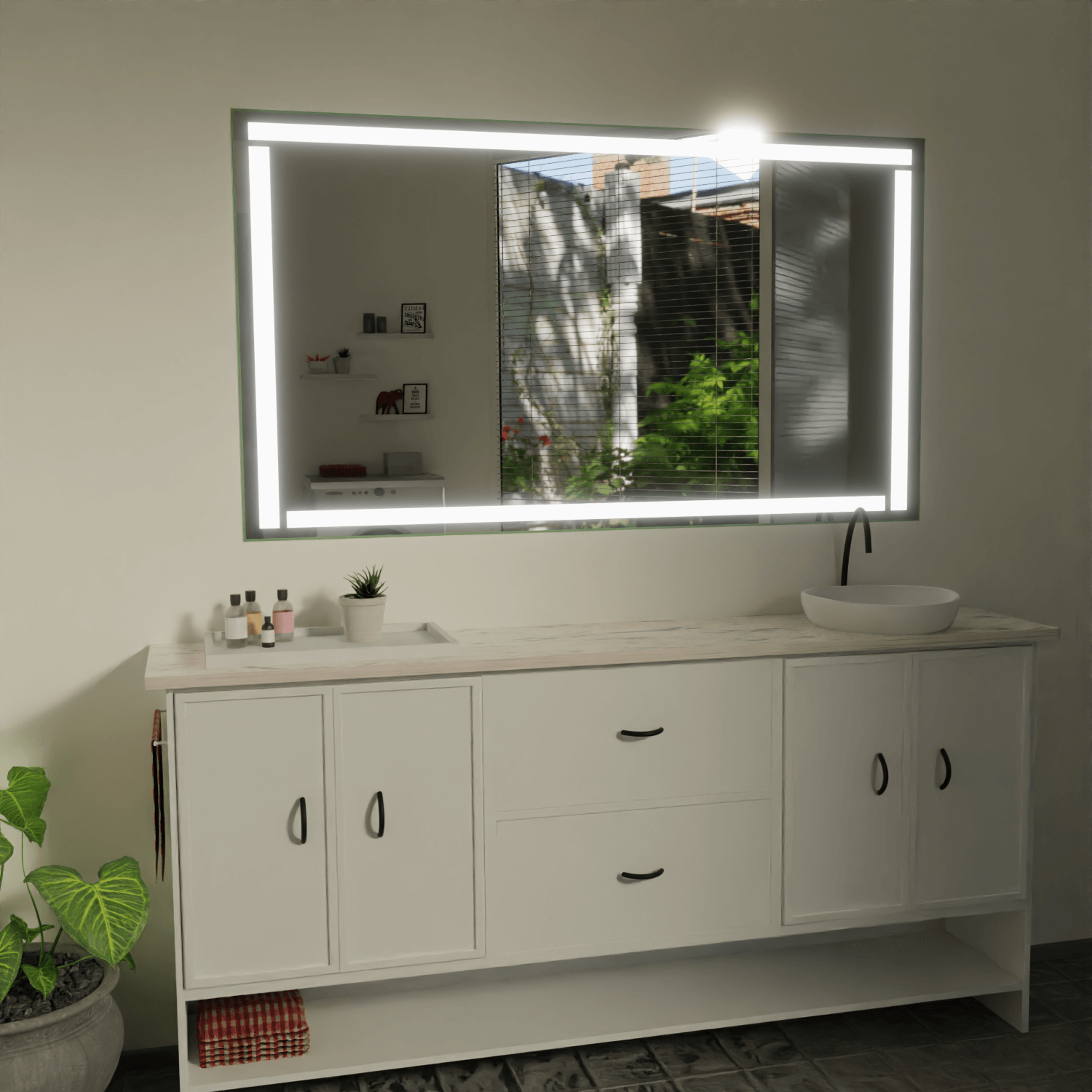 Moderner Badspiegel mit Beleuchtung - Trier