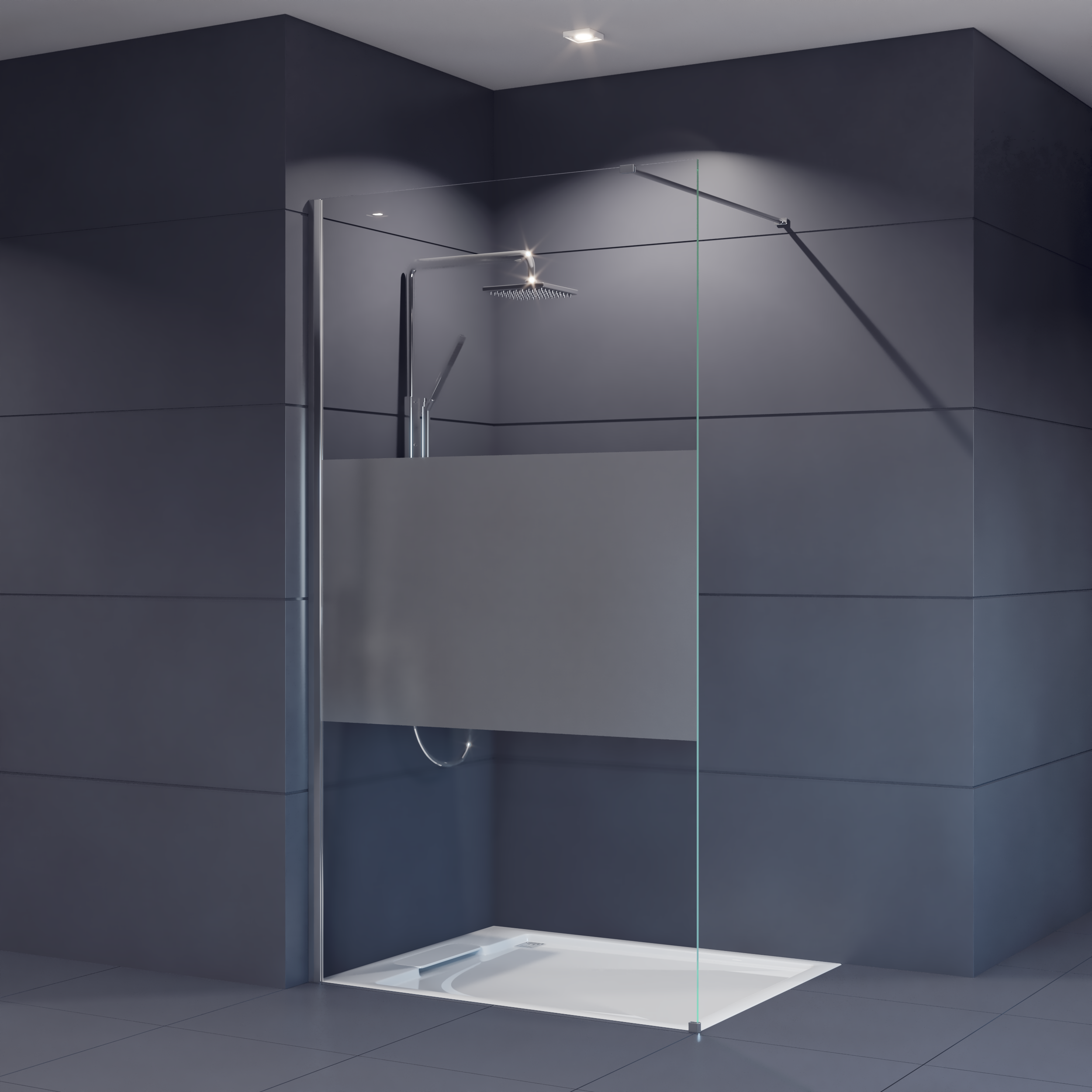 Hades - Duschwand Glas