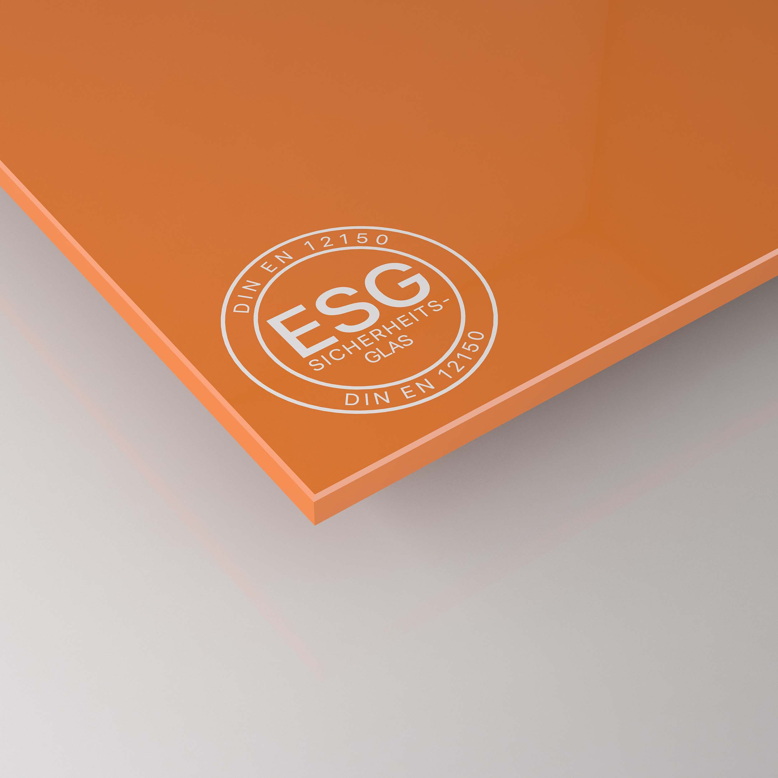 4 mm Orange Lackiert Satinato ESG