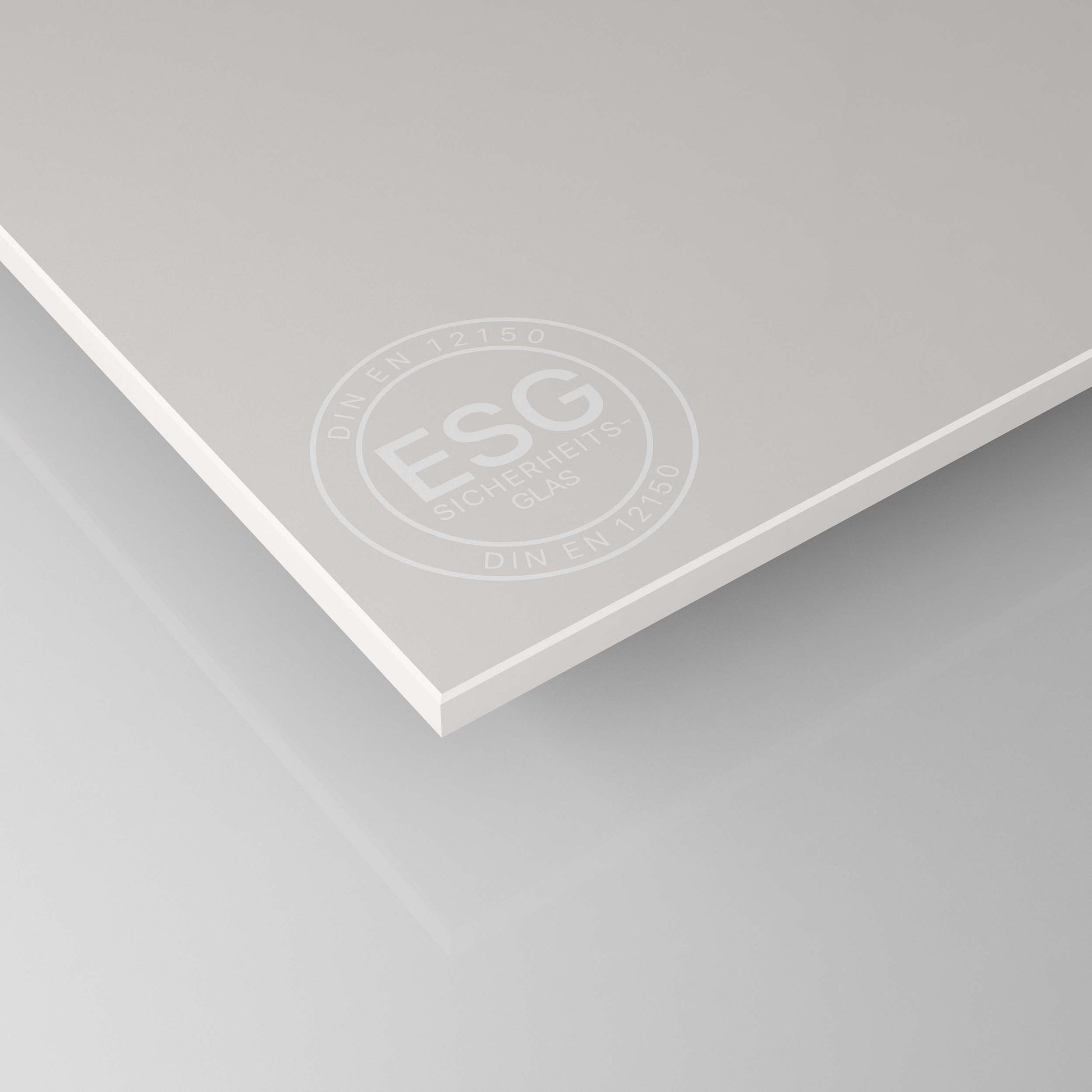 4 mm -  Satinato Weiß lackiert ESG Glas