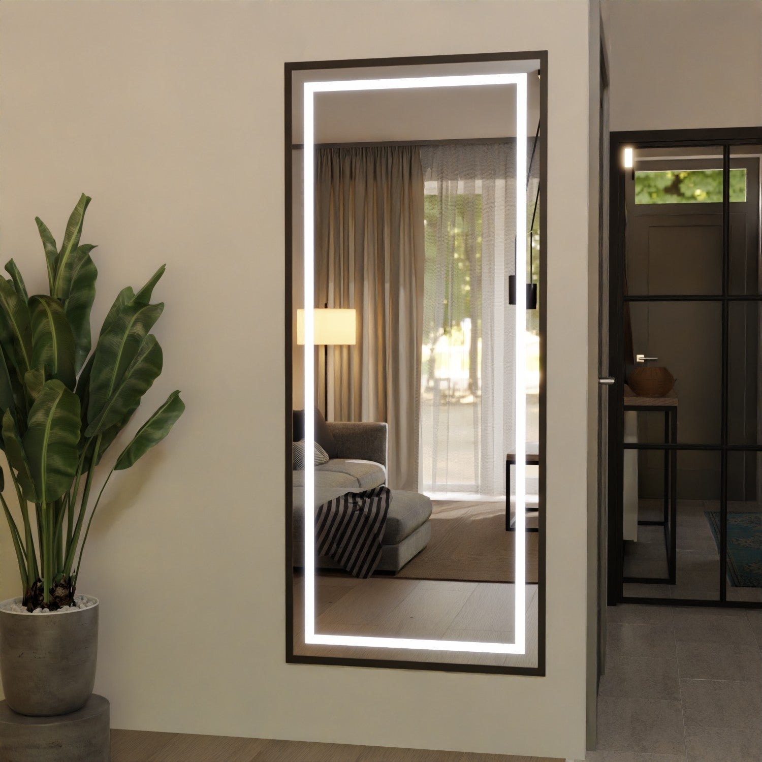 Beleuchteter Flurspiegel mit Rahmen Georgien 2