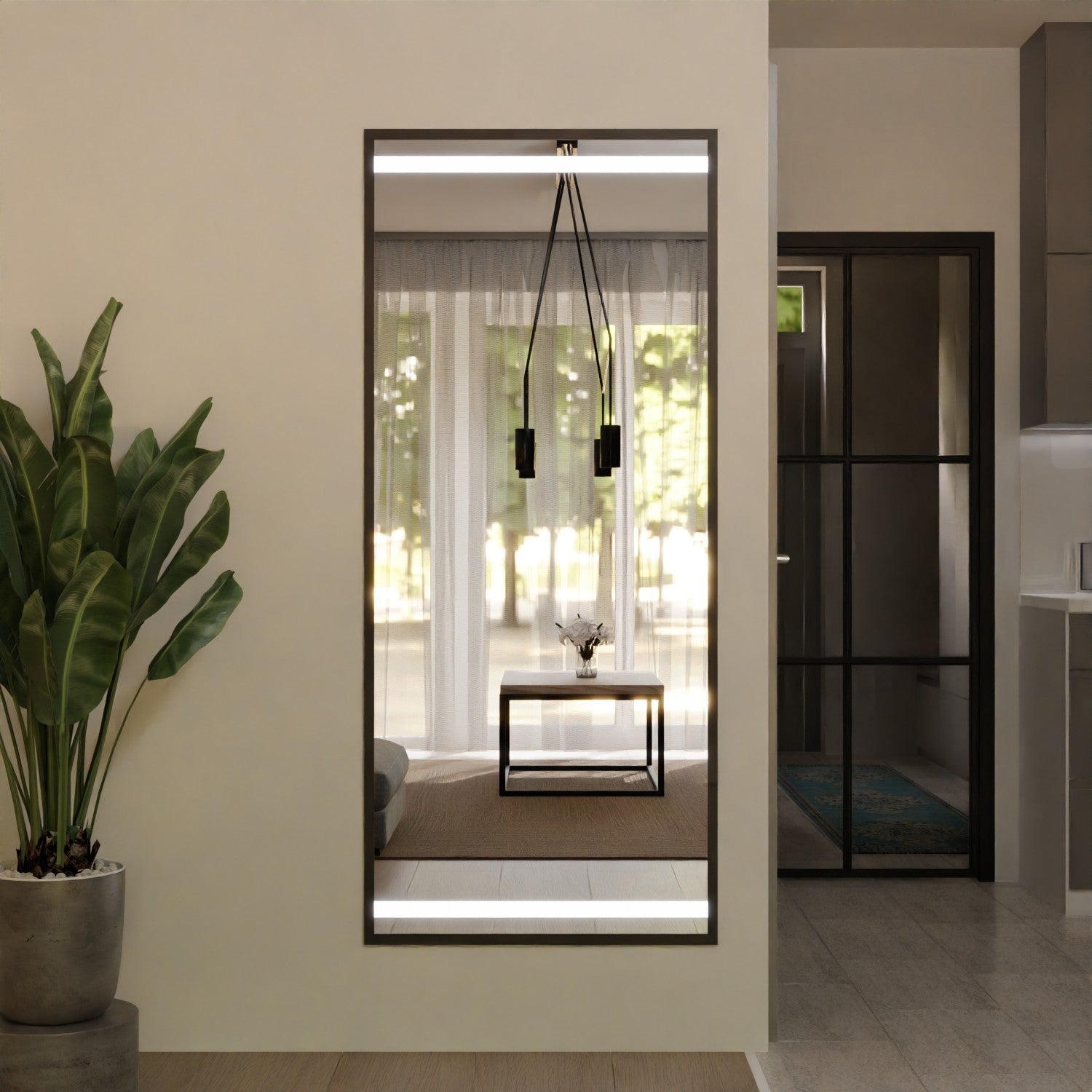 Wandspiegel mit LED Indonesien 2