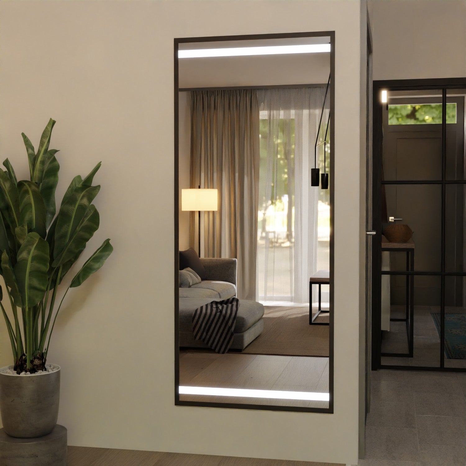 Flurspiegel mit LED Indonesien 2