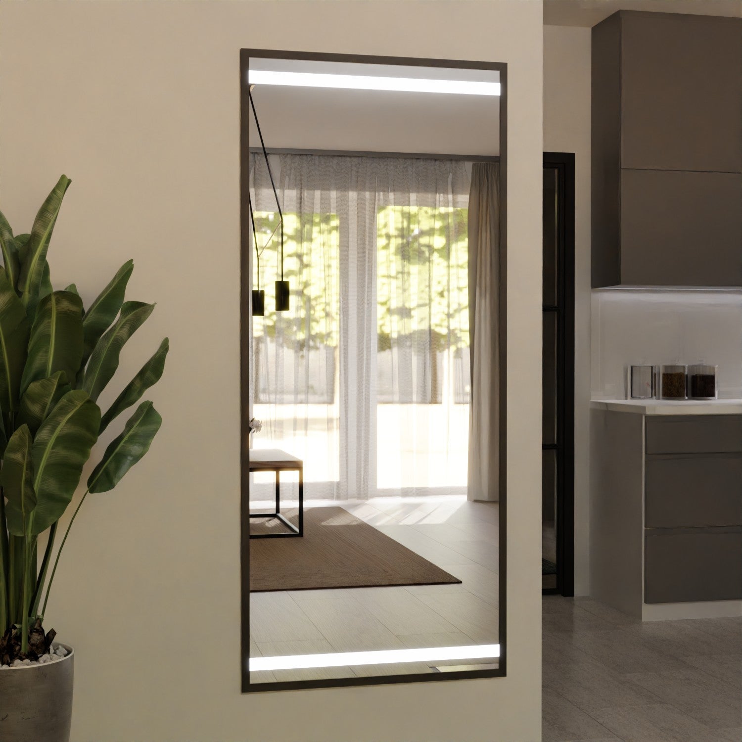 Wandspiegel mit LED Indonesien 2