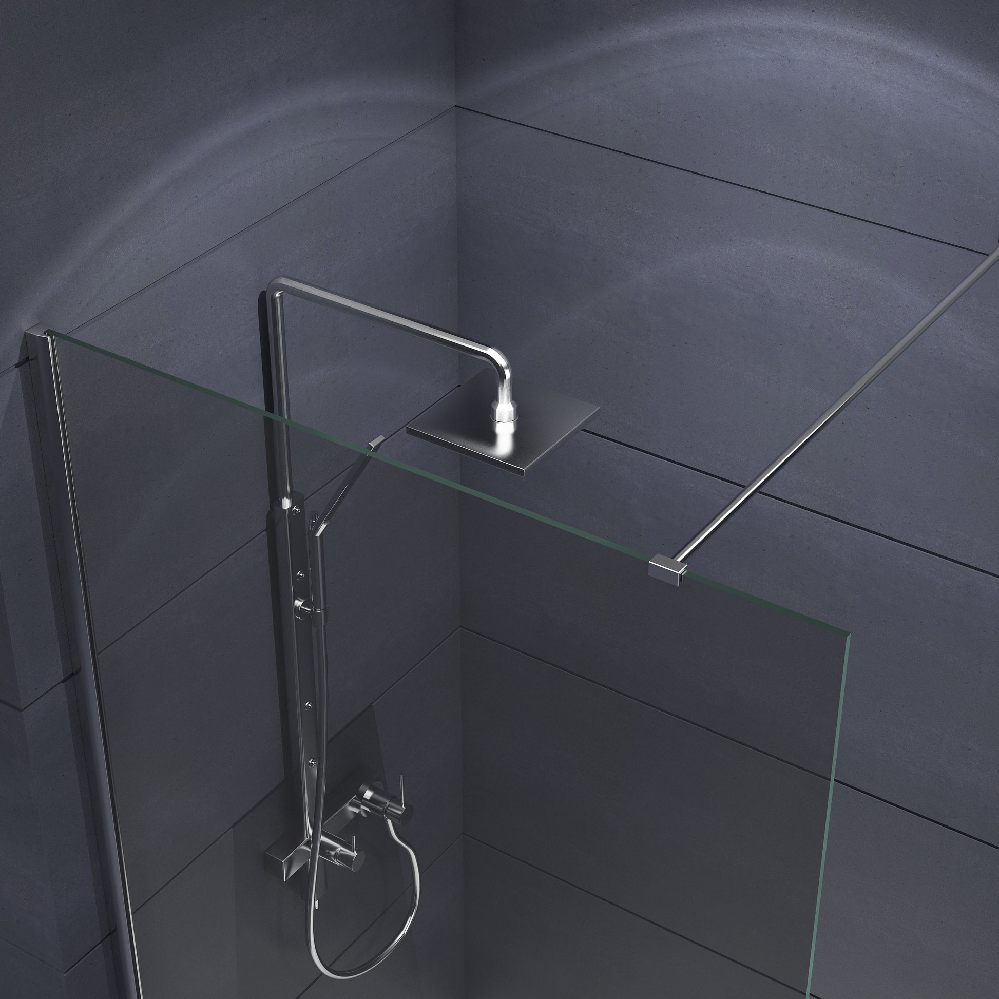 Duschwand mit Laser Motiv - Katze