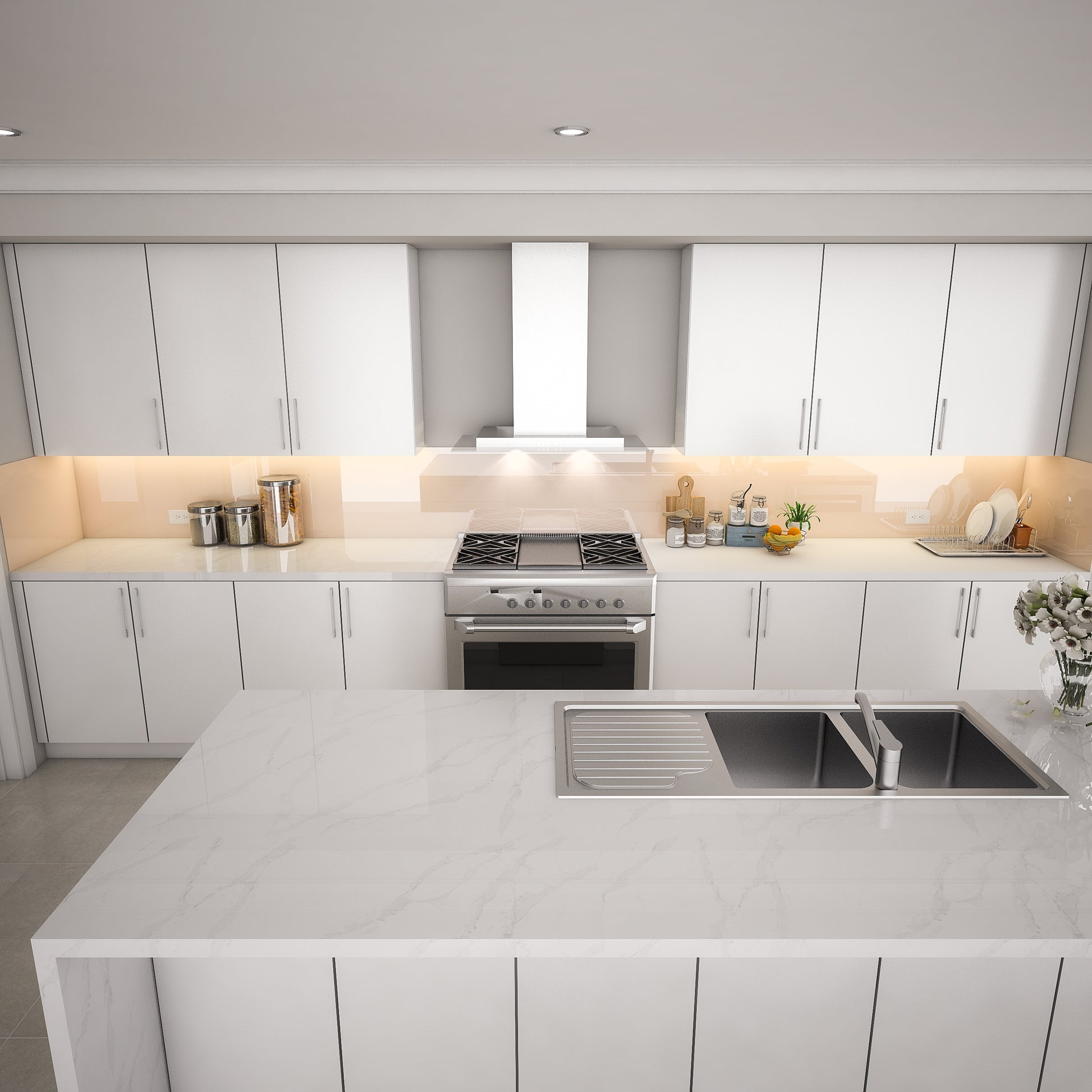 Macchiato REF 1236 - Küchenrückwand Glas