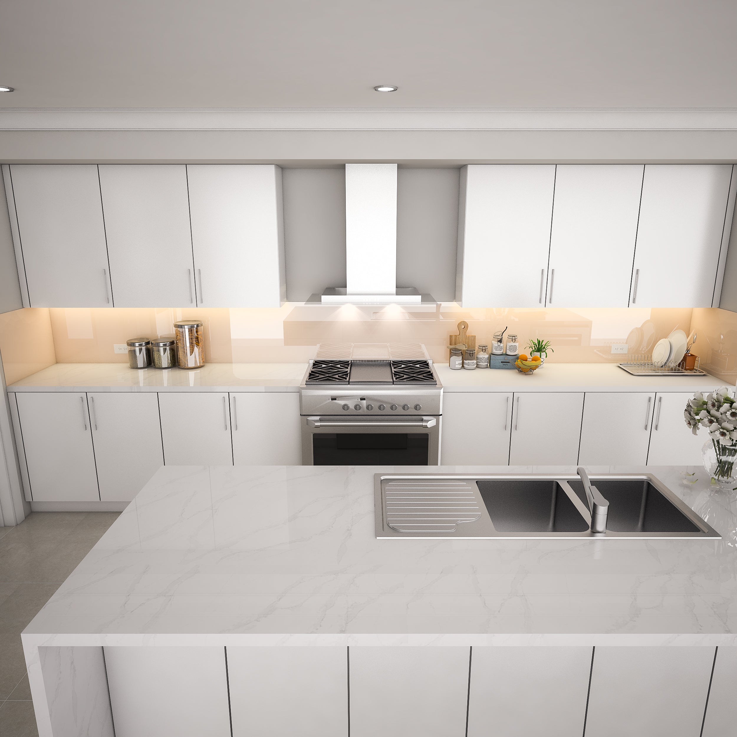 Macchiato REF 1236 - Küchenrückwand Glas