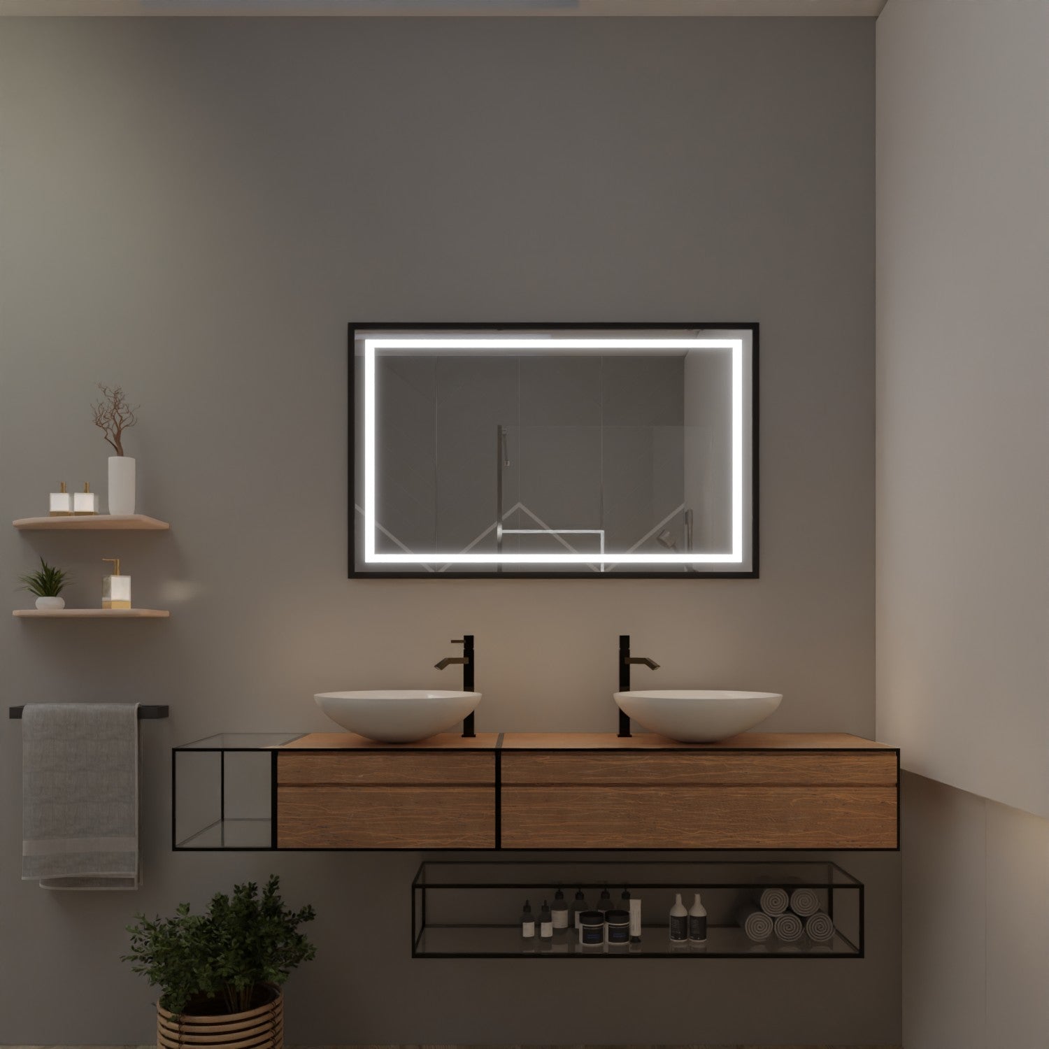 Spiegel mit Alurahmen - Kambodscha