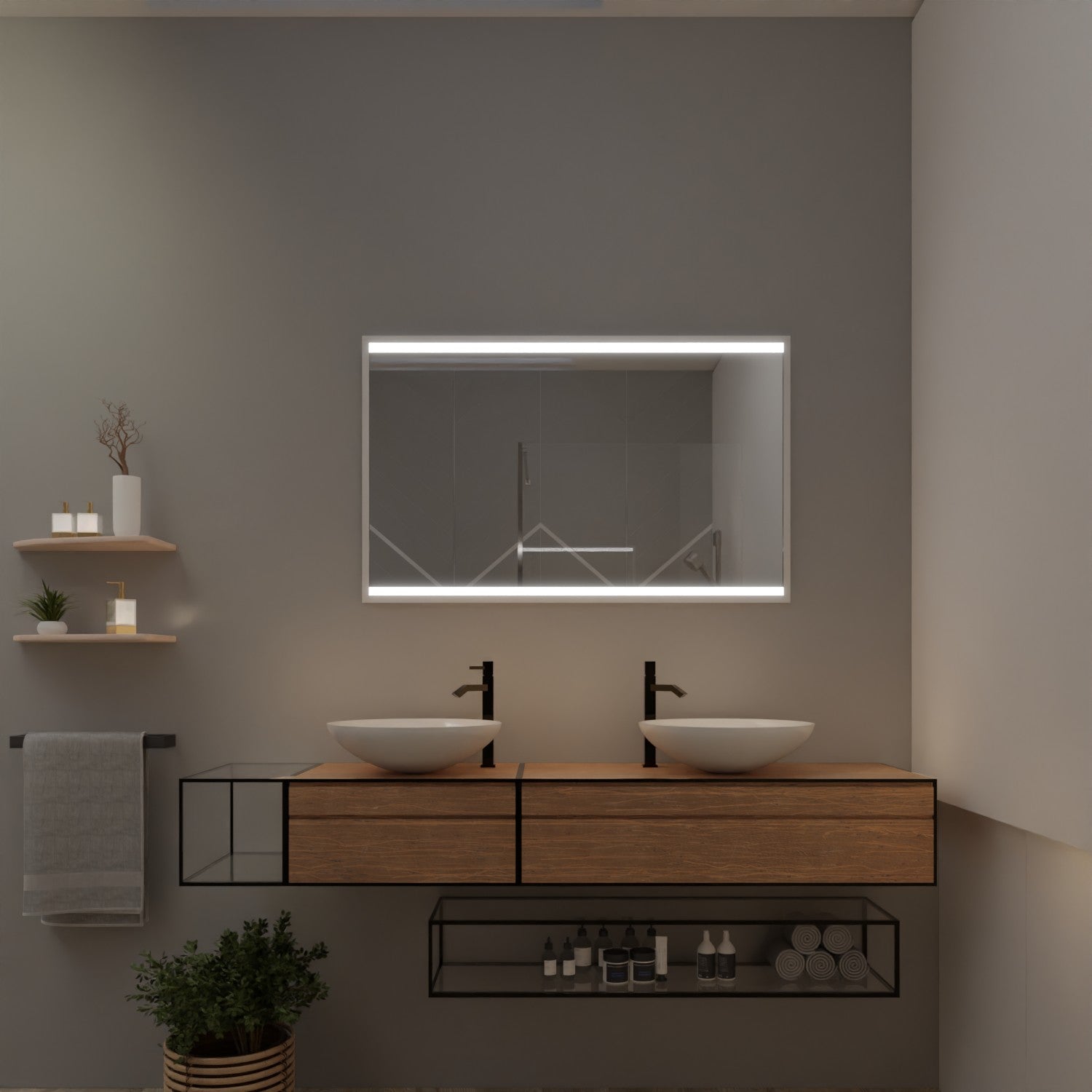 LED Spiegel mit Rahmen - Japan