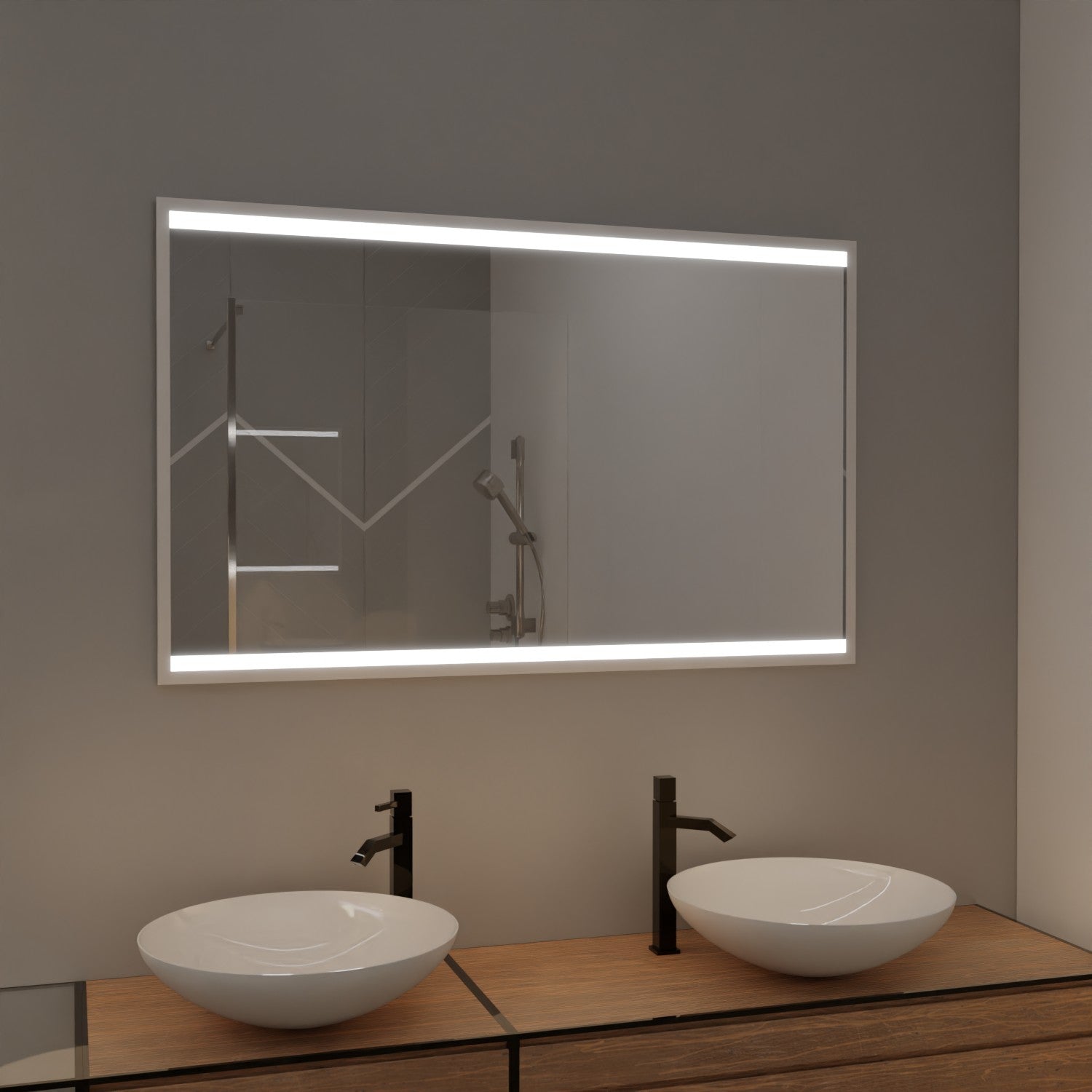 LED Spiegel mit Rahmen - Japan