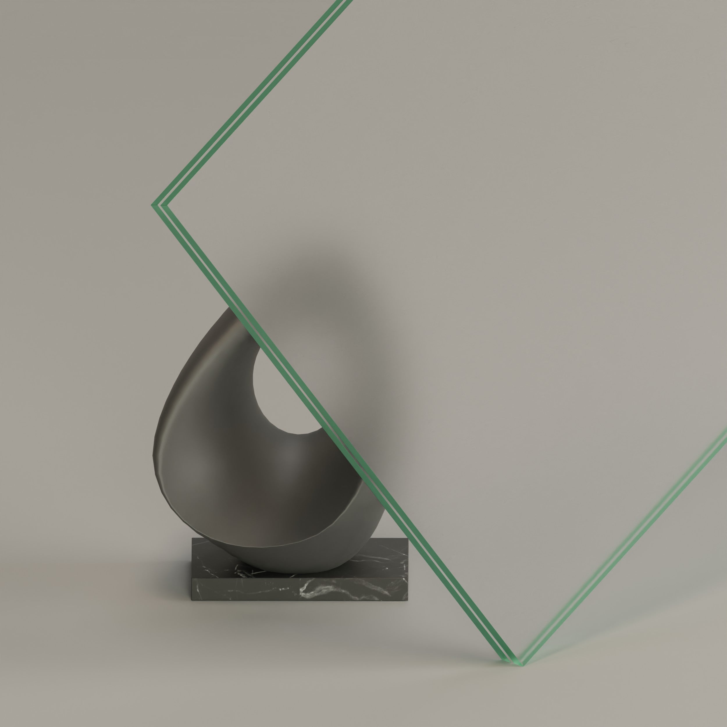 12 mm - VSG Glas Matt