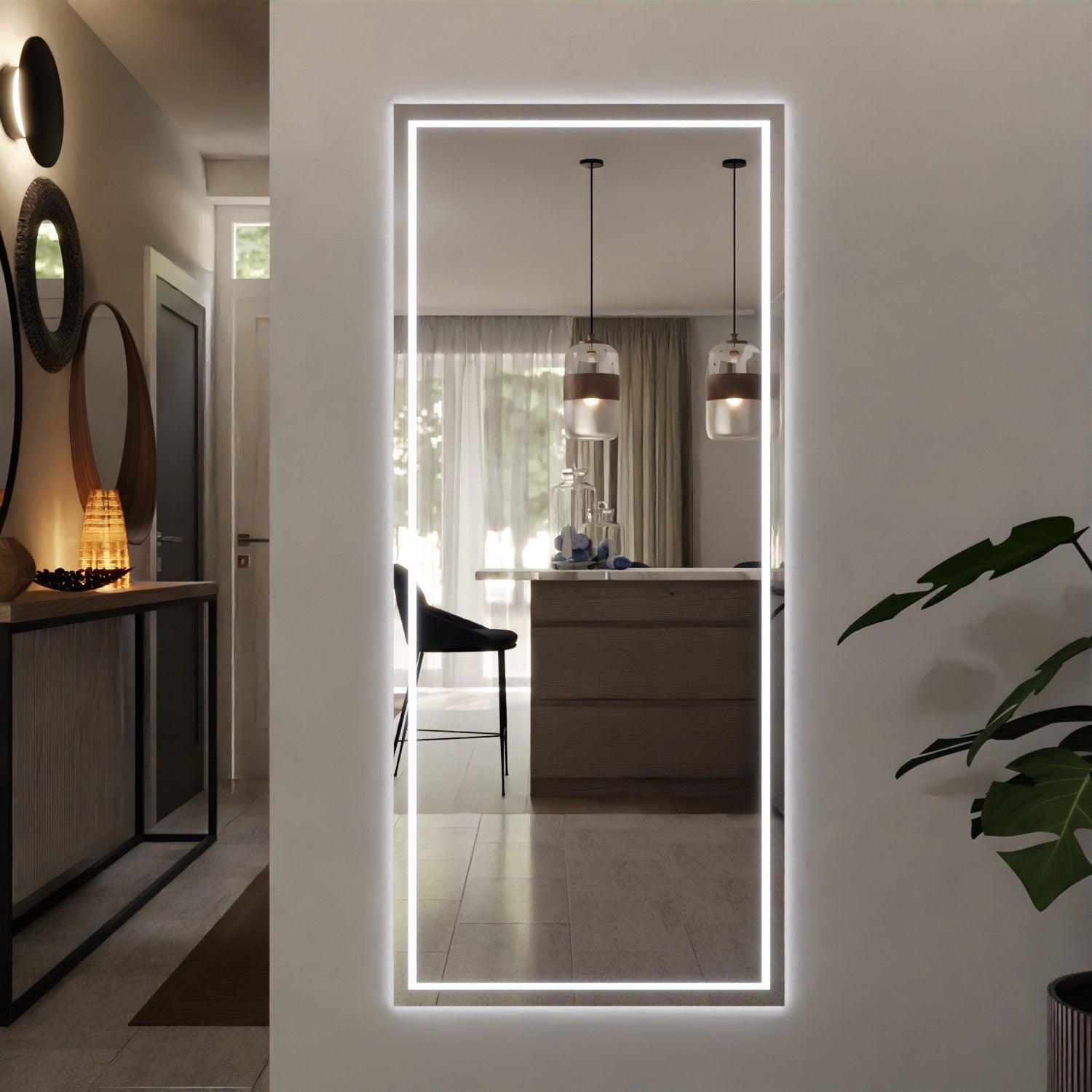 Wandspiegel mit LED-Beleuchtung - Hugo