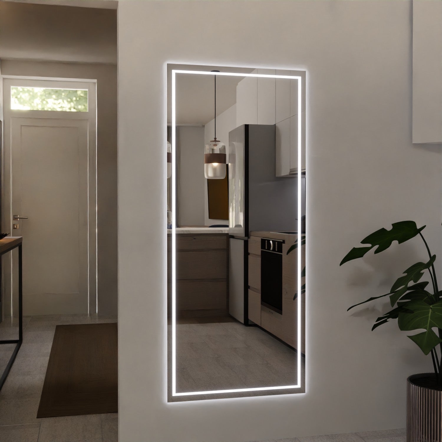 Wall mirror with LED lighting - Hugo