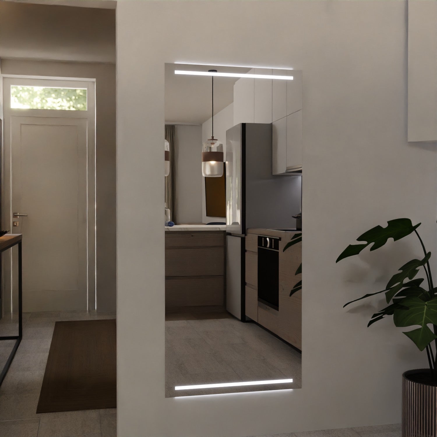 Custom-made LED wall mirror - Mateo