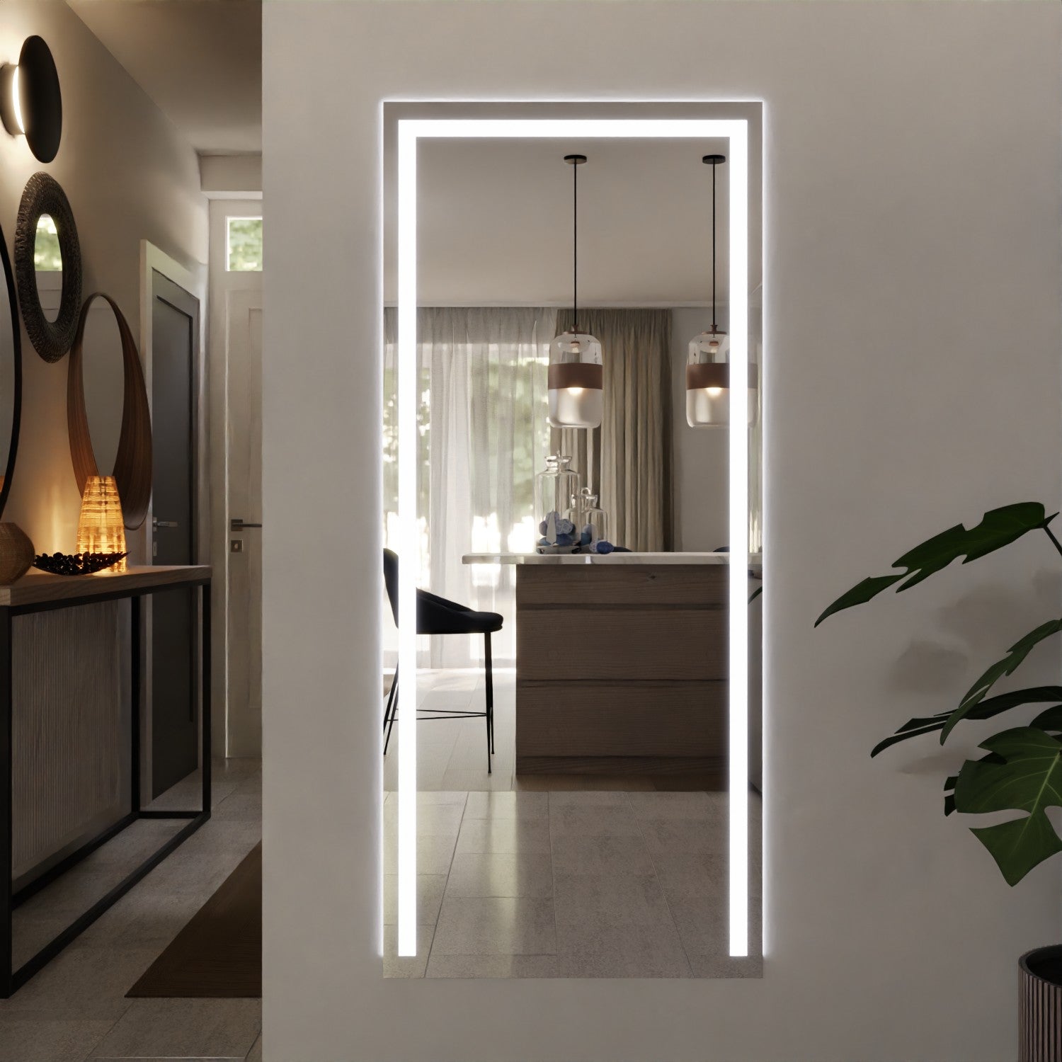 LED Wandspiegel nach Maß - Vera