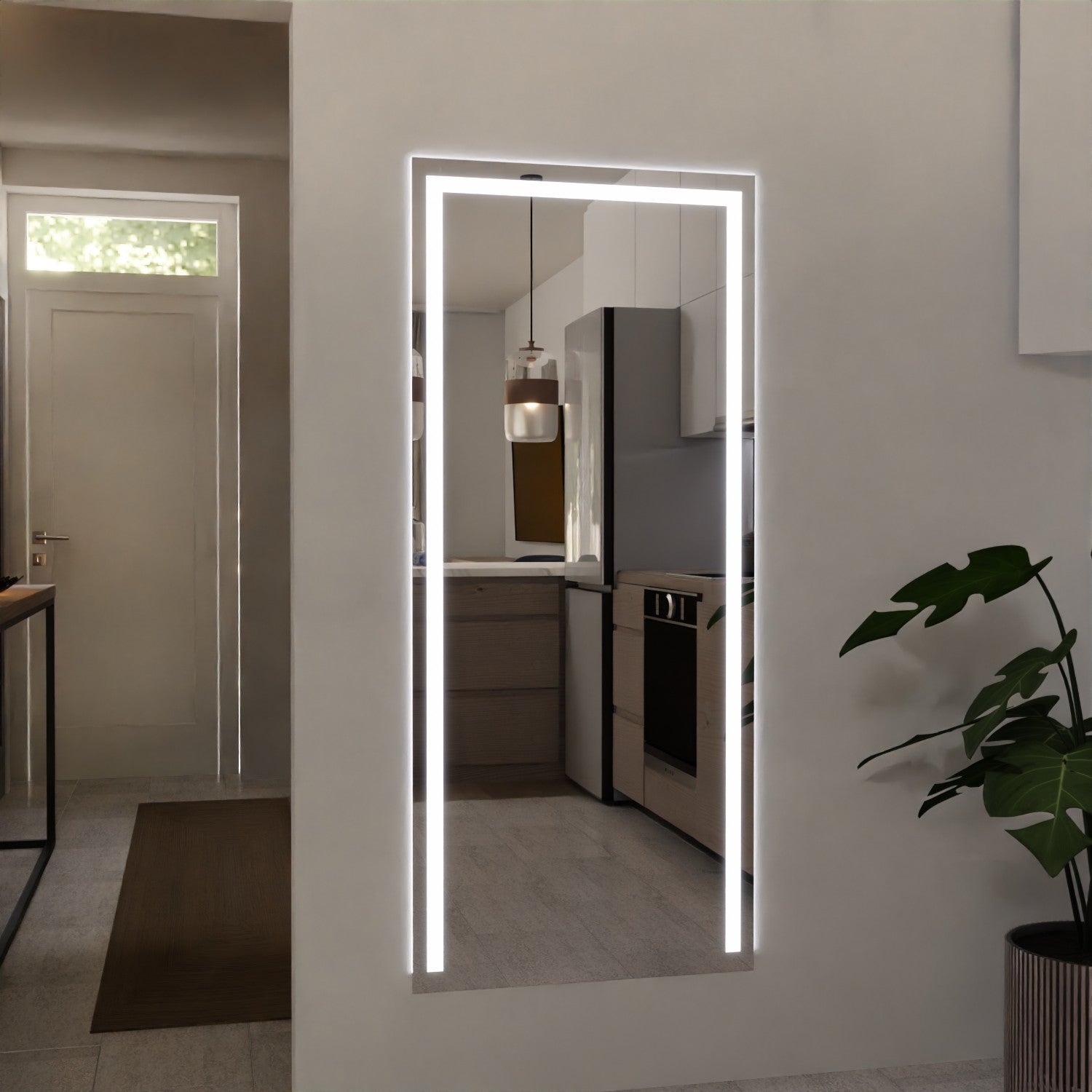 Custom-made LED wall mirror - Vera