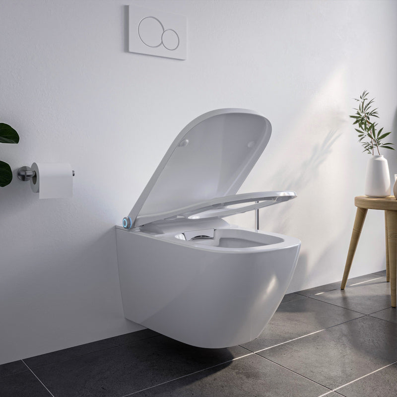 Dusch-WC in eckiger Form mit seitlicher Bedienung – Ansicht 2