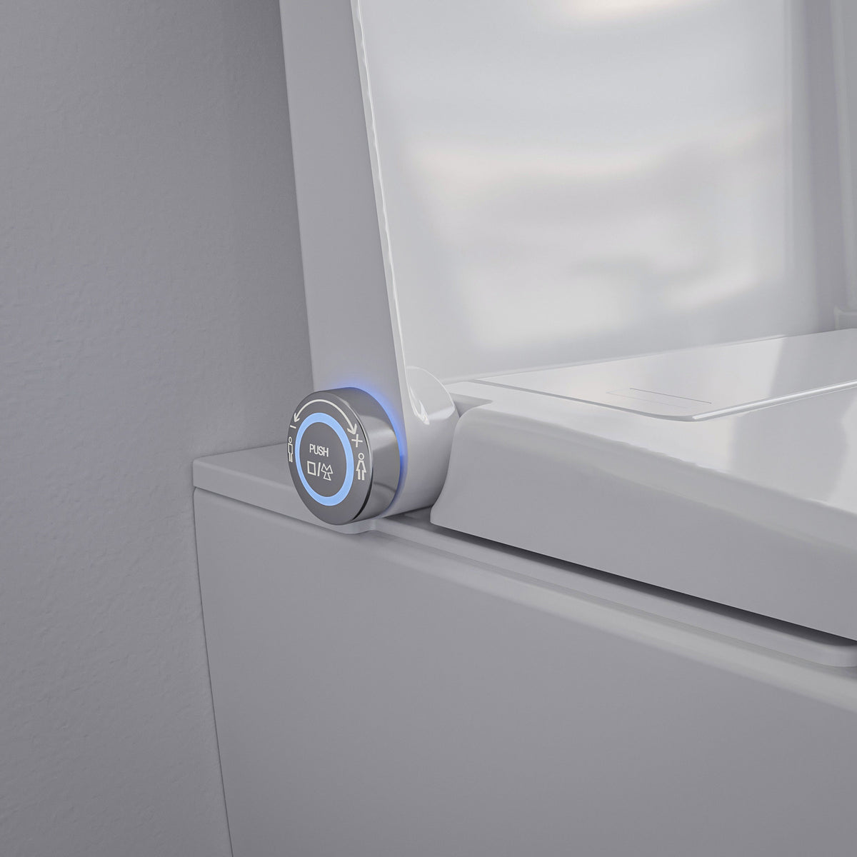 Dusch-WC in eckiger Form mit seitlicher Bedienung – Galerieansicht 6