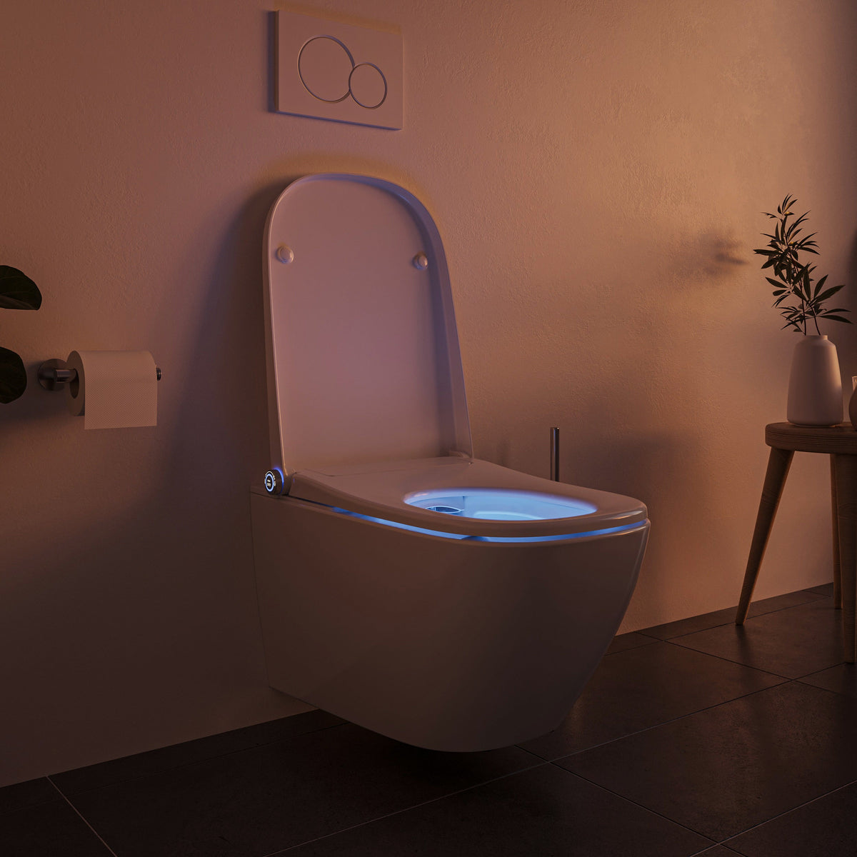 Dusch-WC in eckiger Form mit seitlicher Bedienung – Galerieansicht 7