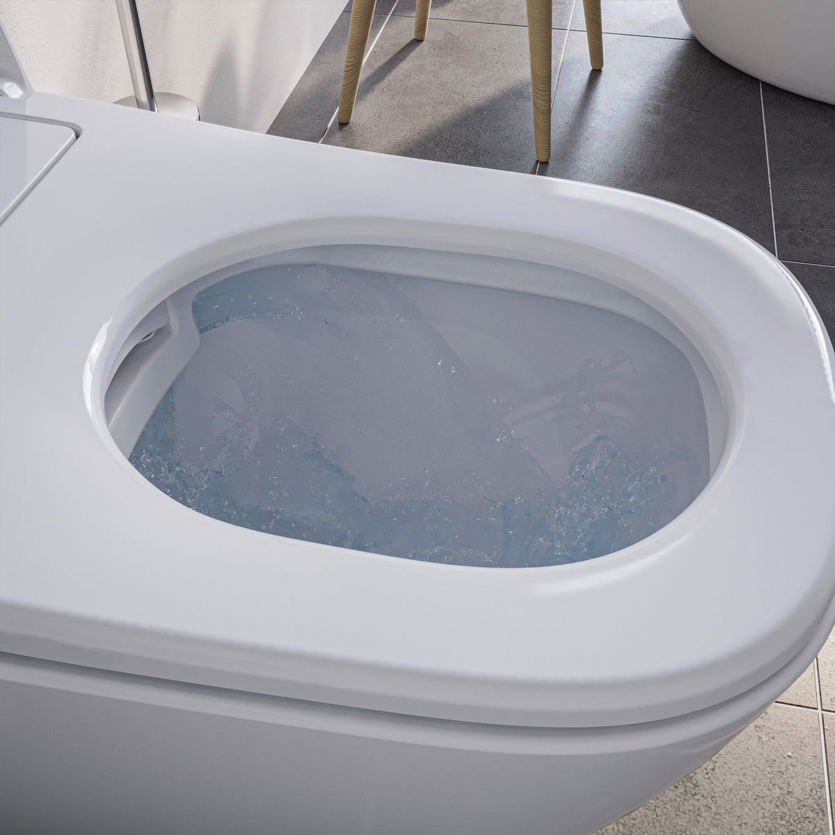 Dusch-WC in eckiger Form mit seitlicher Bedienung – Galerieansicht 8
