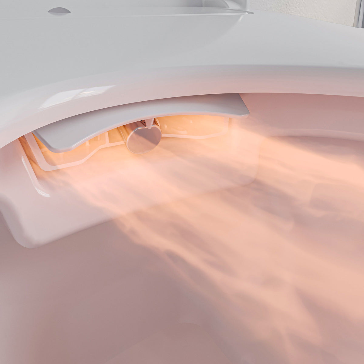 Eckiges Dusch-WC mit Warmlufttrocknung und Fernbedienung – Galerieansicht 8