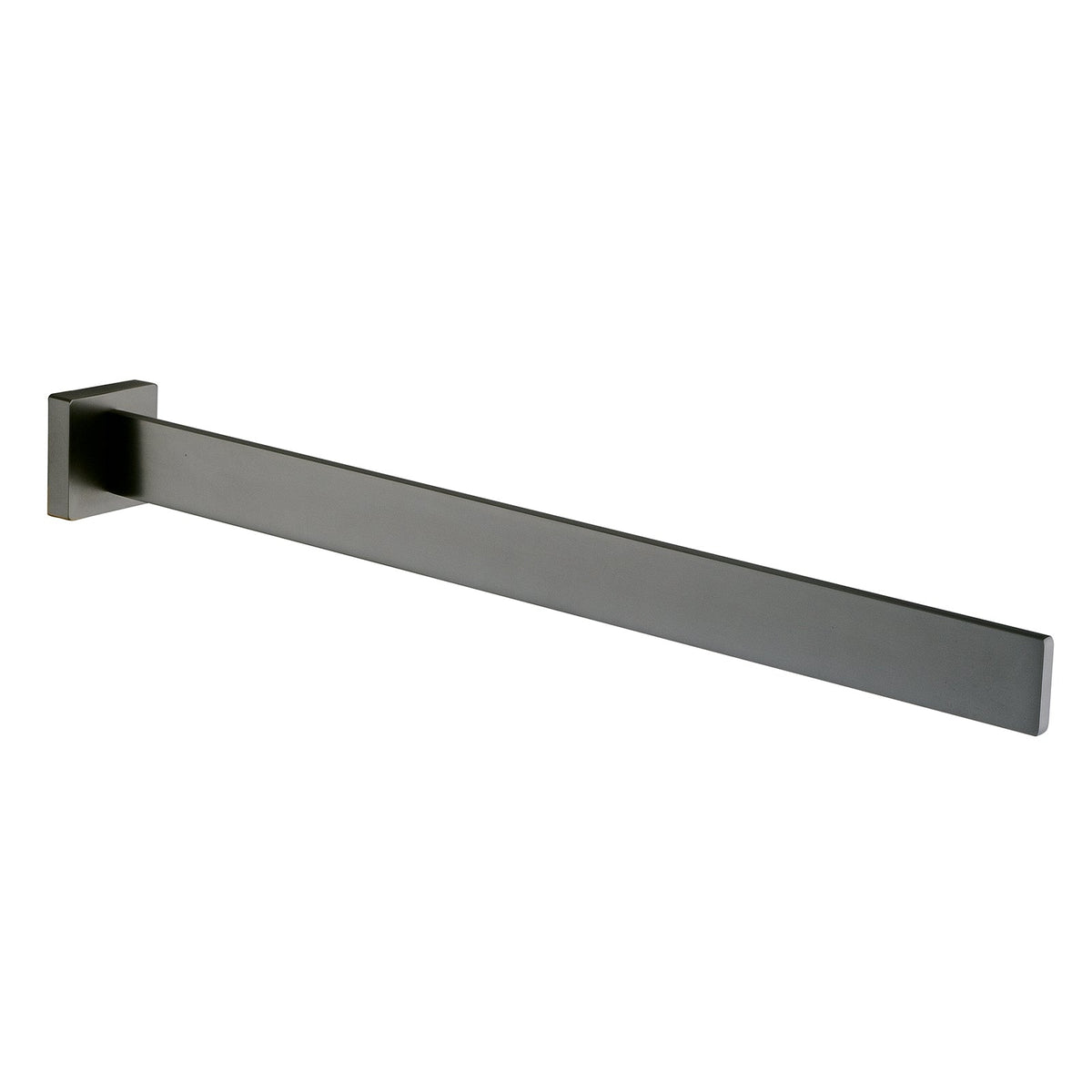 Wandhandtuchstange aus Edelstahl in Gunmetal, 39 cm, mit eckiger Wandhalterung