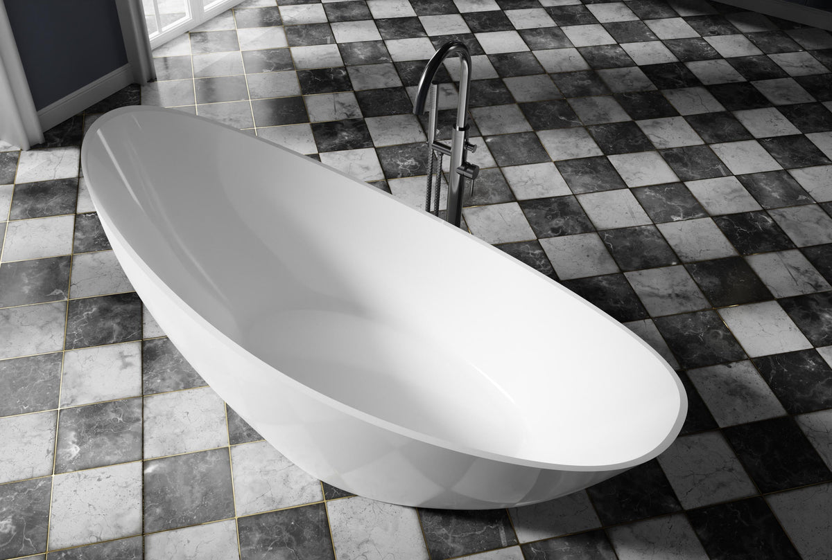 Freistehende Acrylbadewanne mit erhöhten Enden – 183,5 cm – Ansicht 4