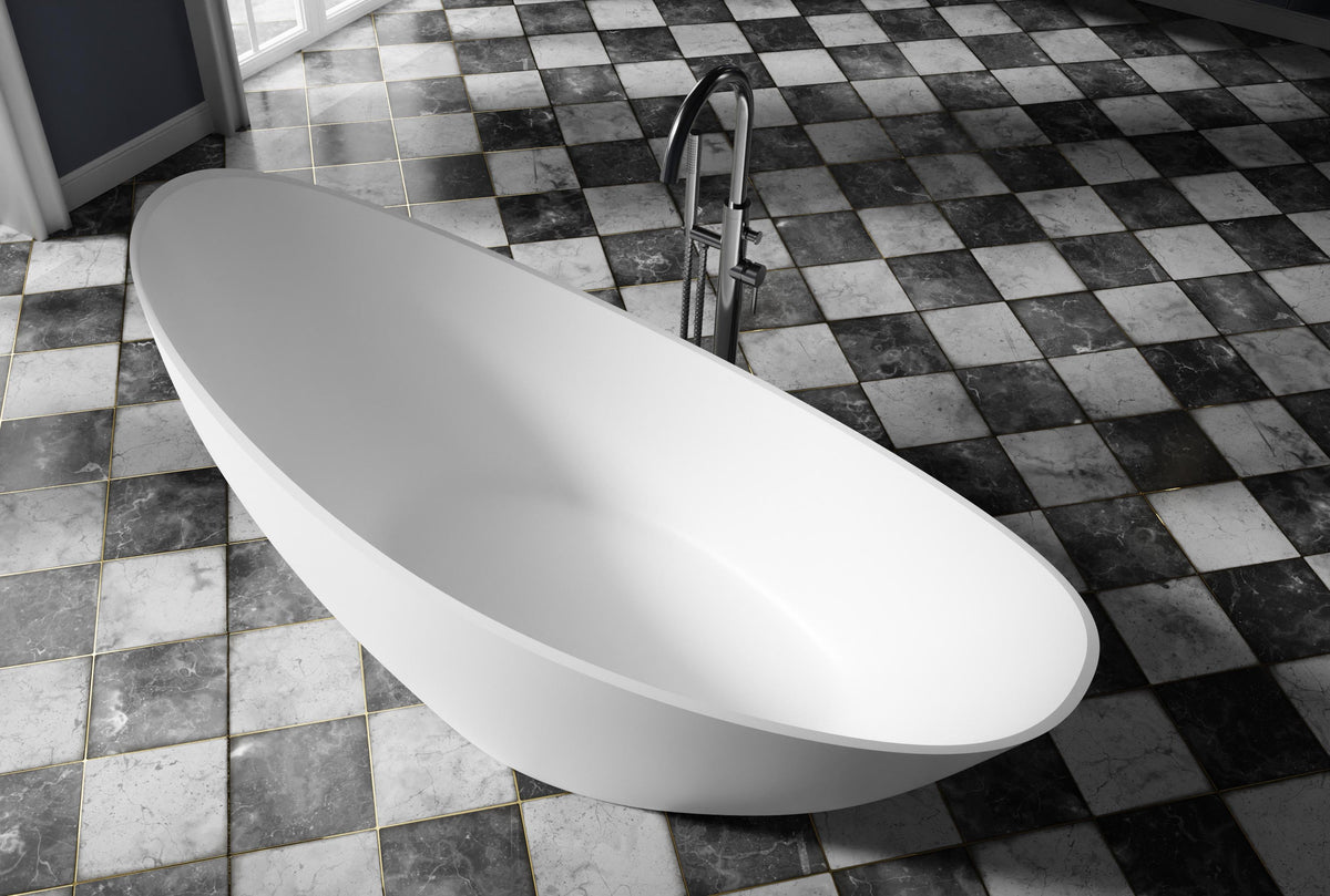 Freistehende Acrylbadewanne mit erhöhten Enden – 183,5 cm – Galerieansicht 5