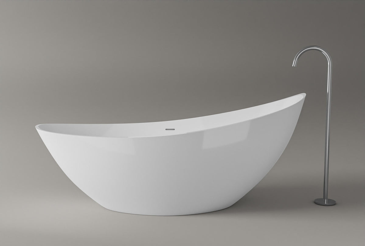 Freistehende Acrylbadewanne mit erhöhten Enden – 183,5 cm – Galerieansicht 7