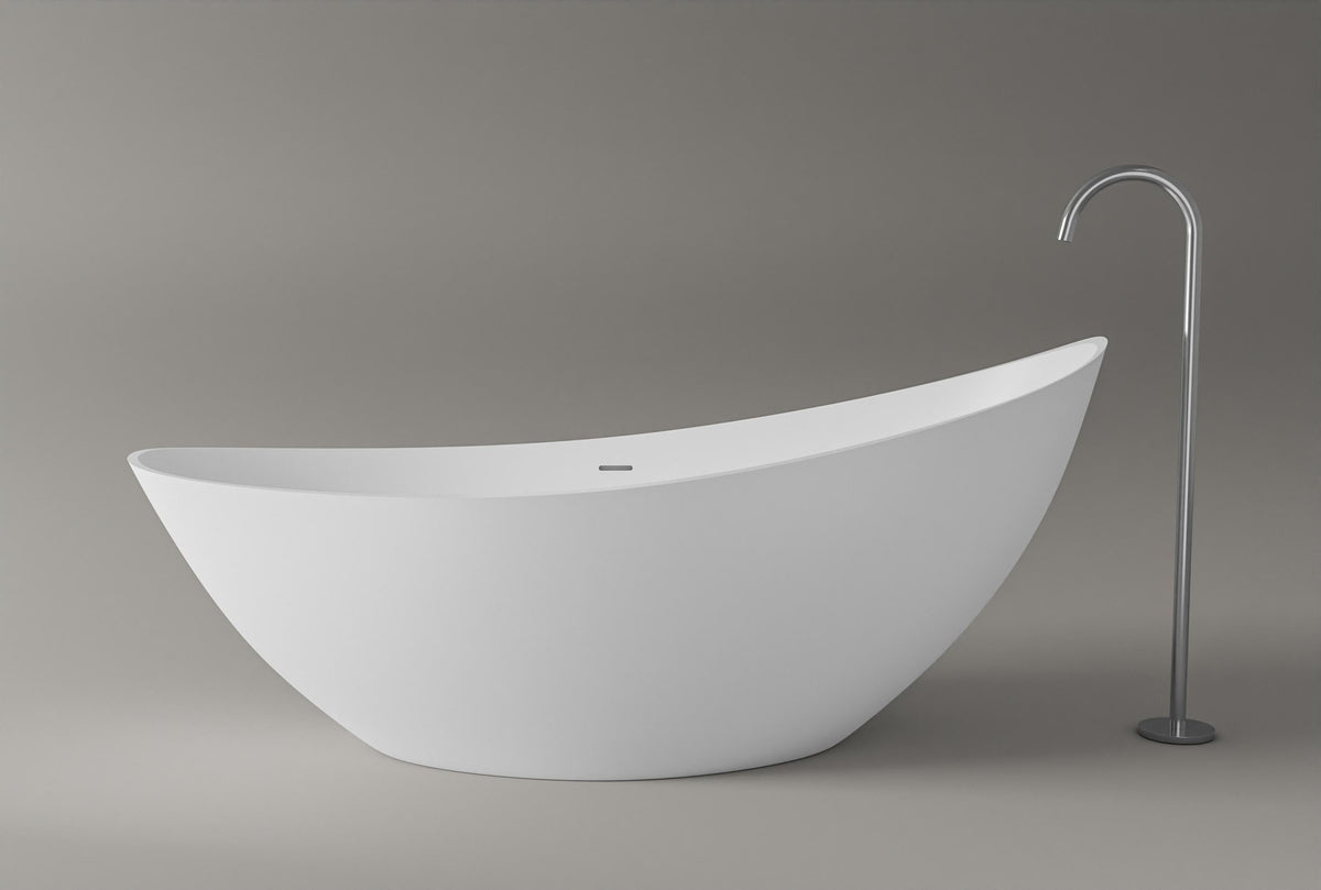 Freistehende Acrylbadewanne mit erhöhten Enden – 183,5 cm – Galerieansicht 8