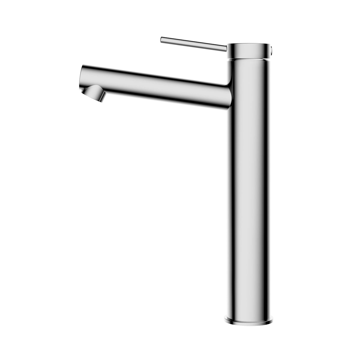 Hoher Edelstahl-Waschtischmischer mit Strahlumschaltung – 25,7 cm – Ansicht 2
