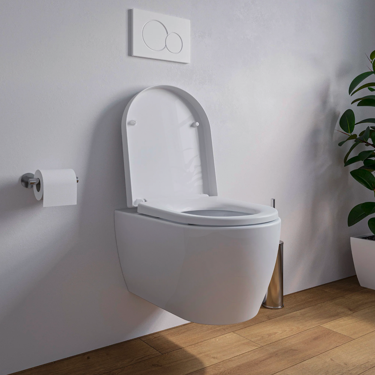 Kompaktes Wand-WC mit Softclose-Sitz – 48,5 cm – Ansicht 2