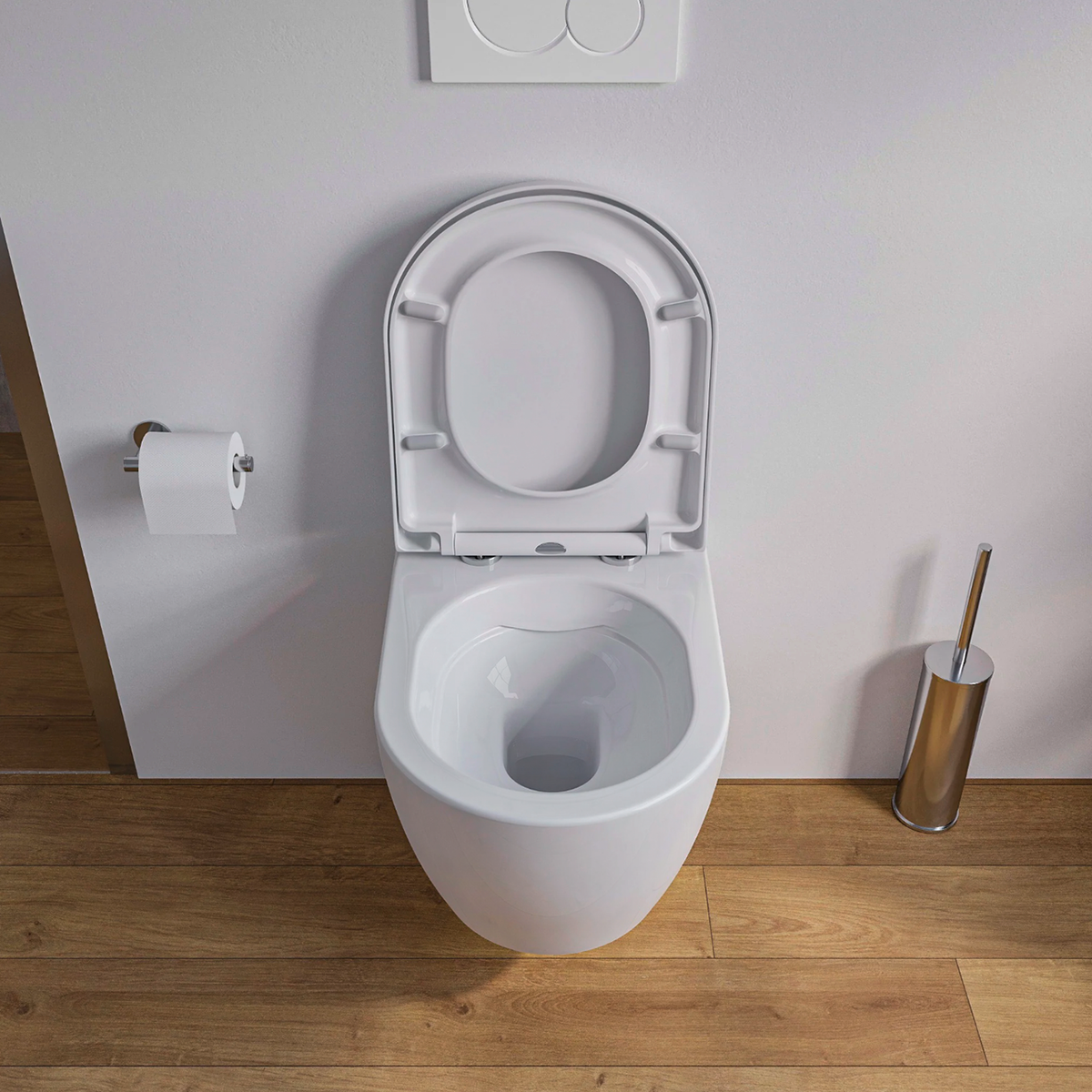 Kompaktes Wand-WC mit Softclose-Sitz – 48,5 cm – Ansicht 4