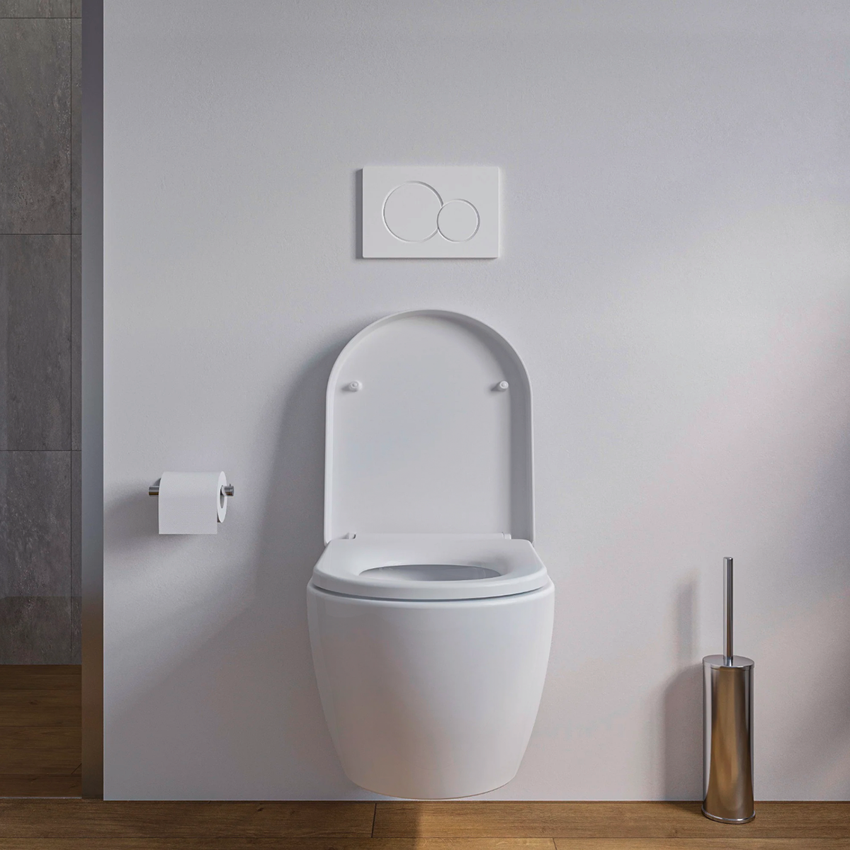Kompaktes Wand-WC mit Softclose-Sitz – 48,5 cm – Galerieansicht 6