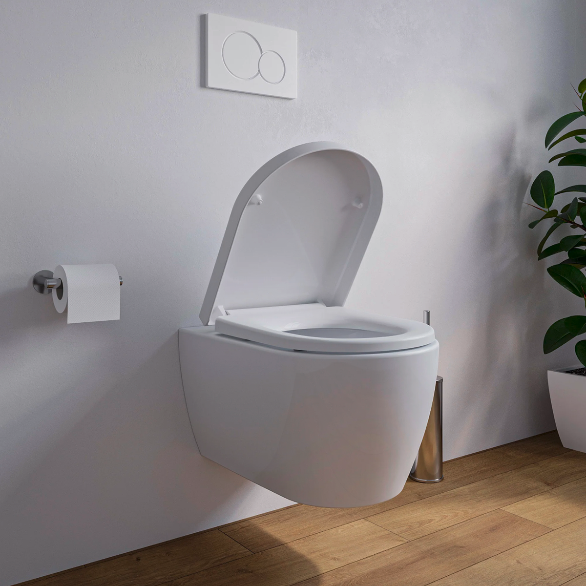 Kompaktes Wand-WC mit Softclose-Sitz – 48,5 cm – Galerieansicht 9