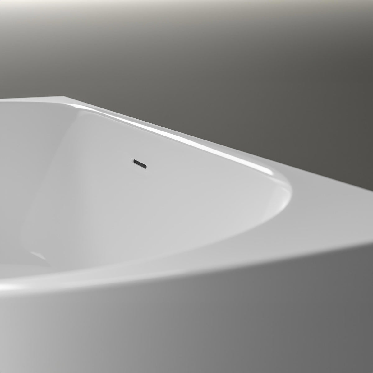 Ovale Acrylbadewanne mit gerader Rückseite – 170 × 75 cm – Ansicht 4