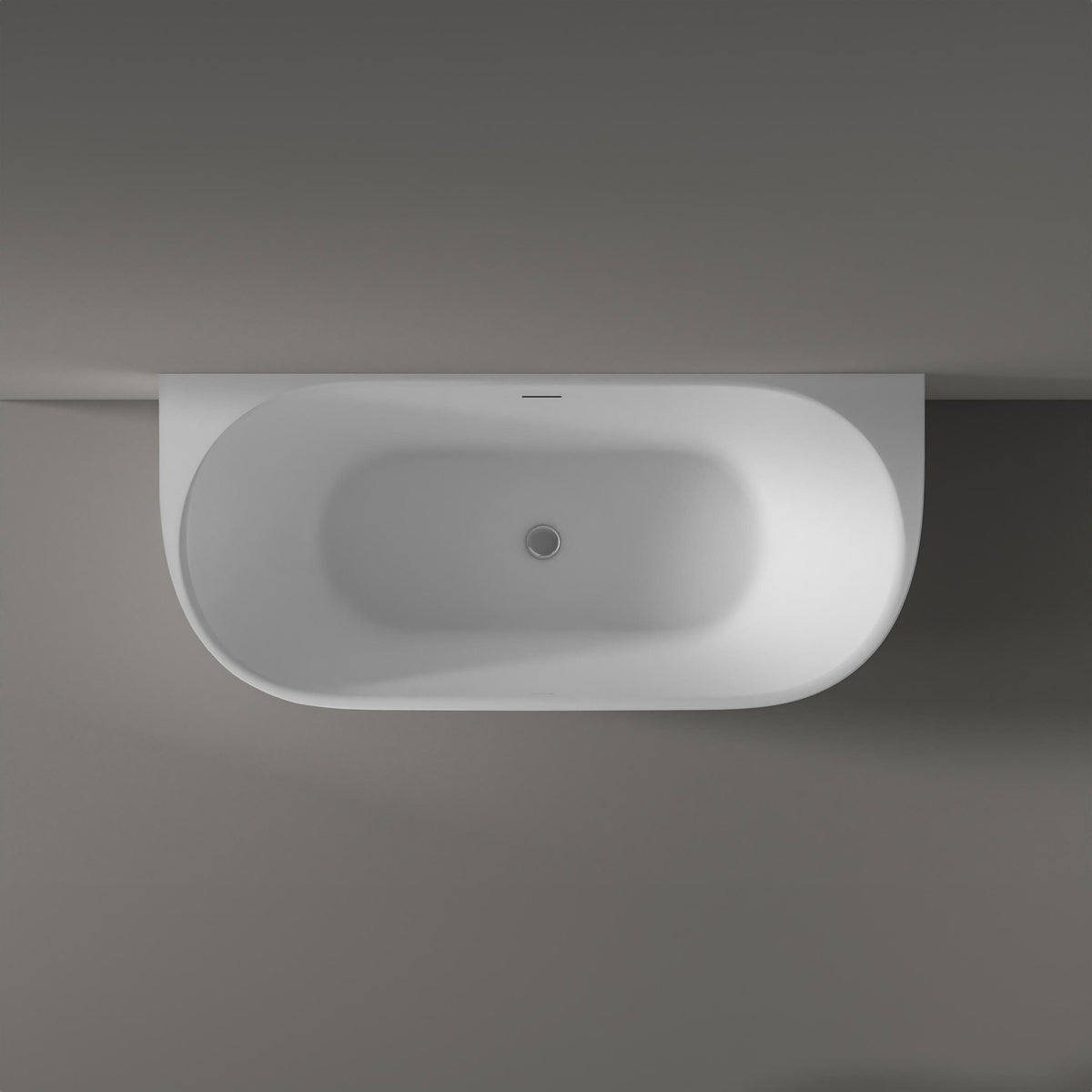 Ovale Acrylbadewanne mit gerader Rückseite – 170 × 75 cm – Galerieansicht 7