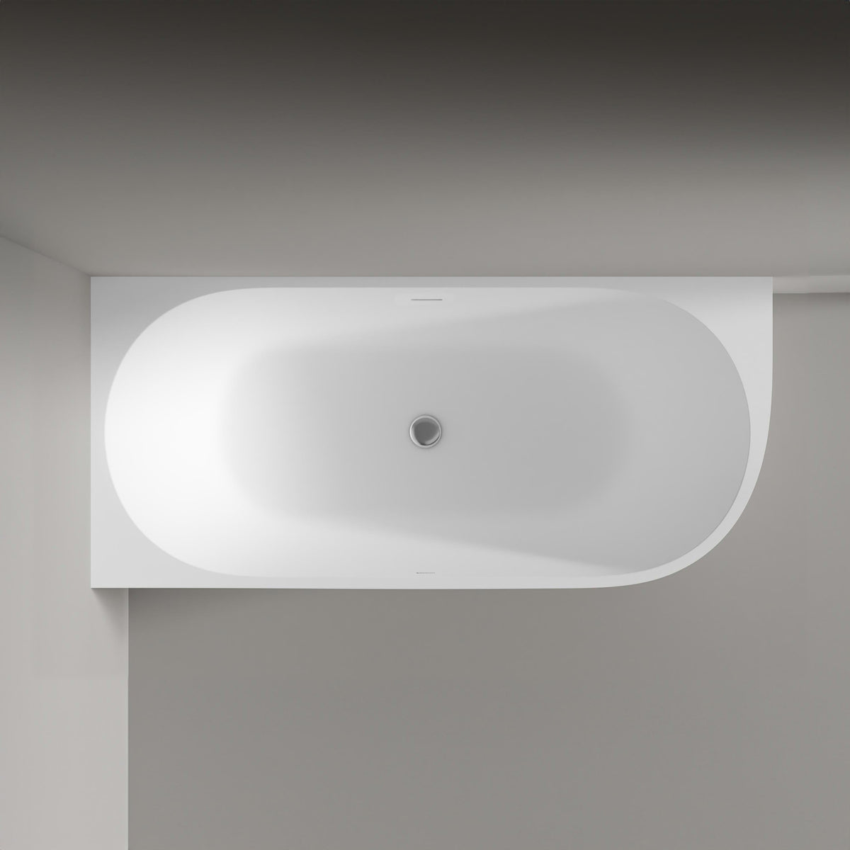 Schmale Acryl-Eckbadewanne 170 × 78 cm – links – Ansicht 3