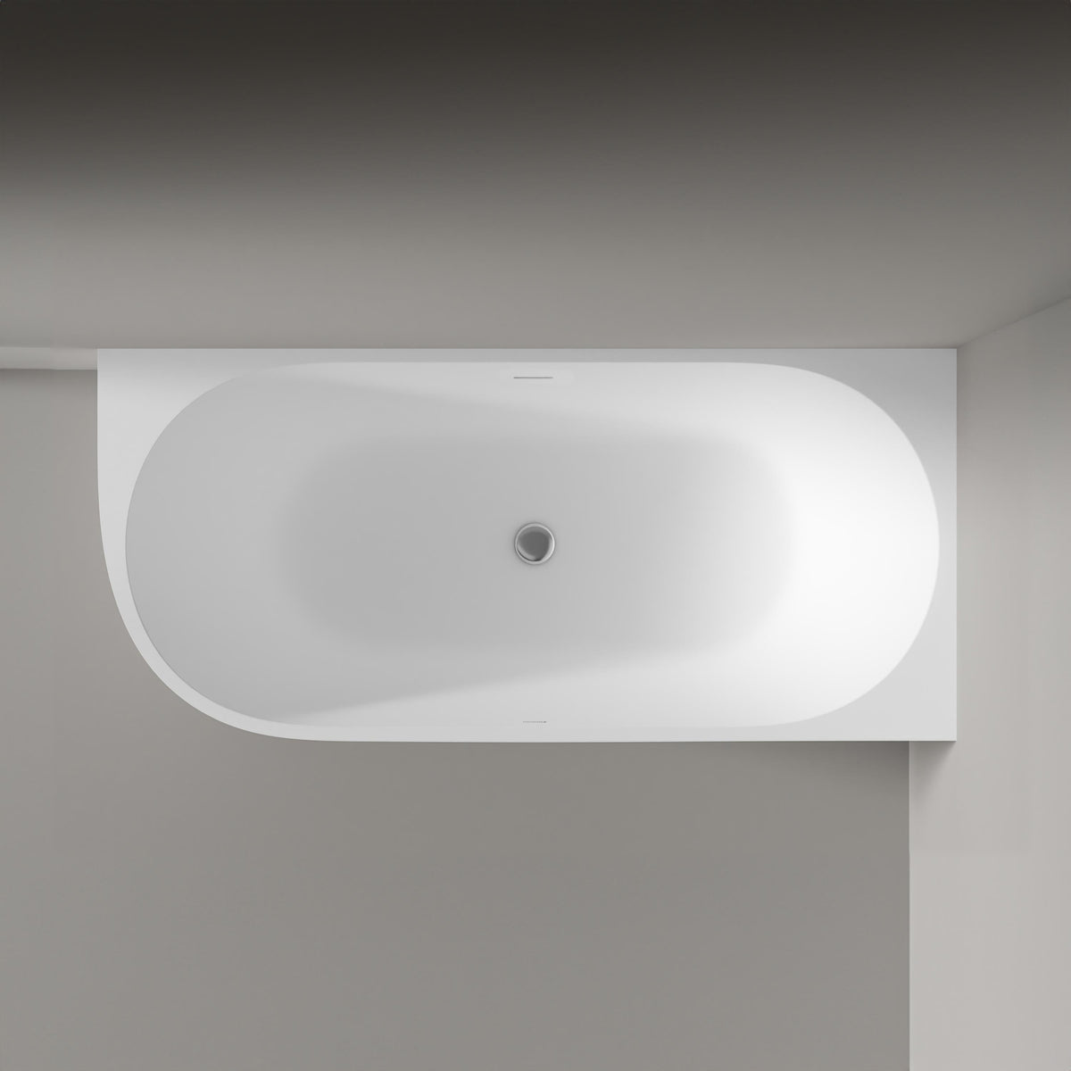 Schmale Acryl-Eckbadewanne 170 × 78 cm – rechts – Ansicht 3