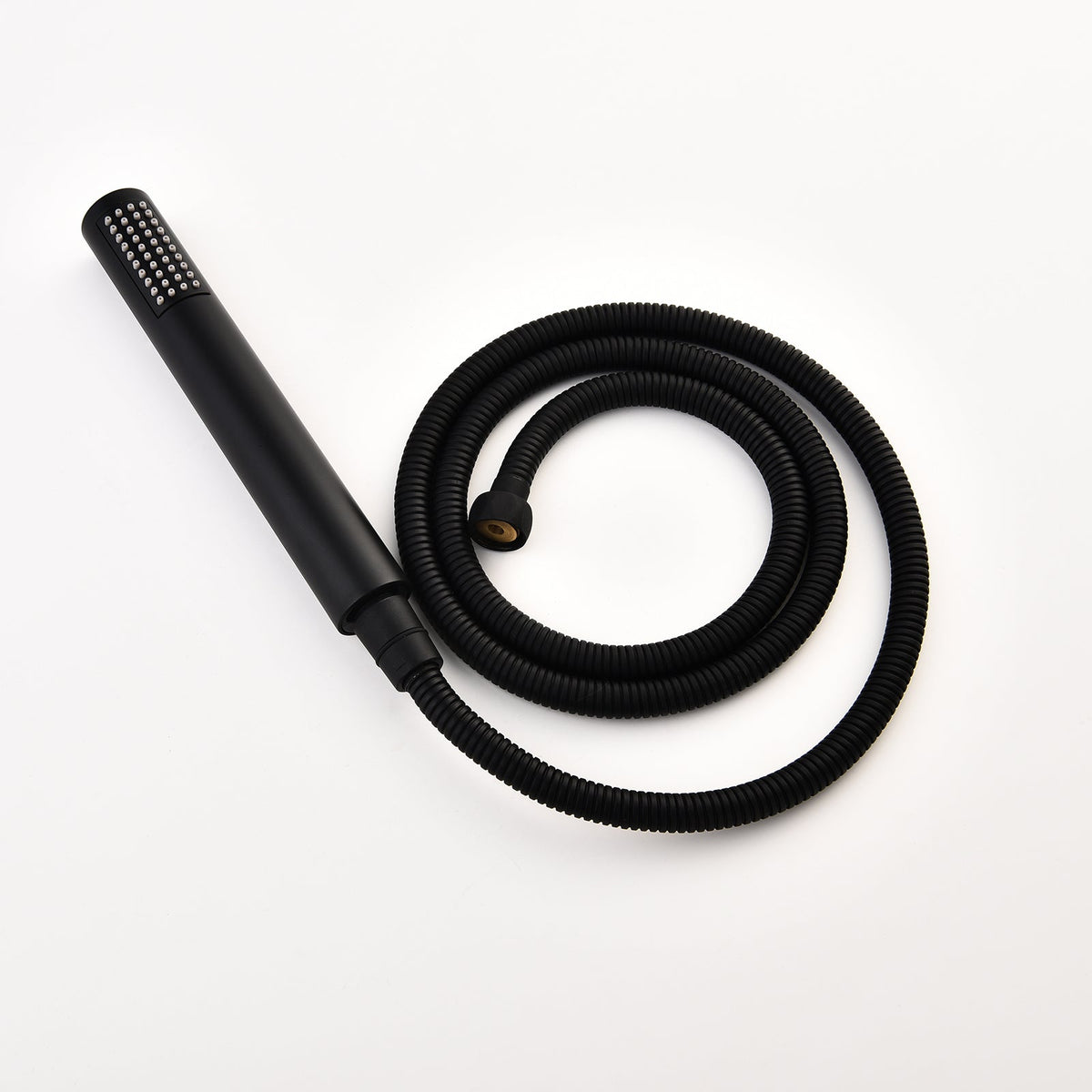 Schwarze Boden-Wannenarmatur in runder Form – 117 cm – Galerieansicht 9